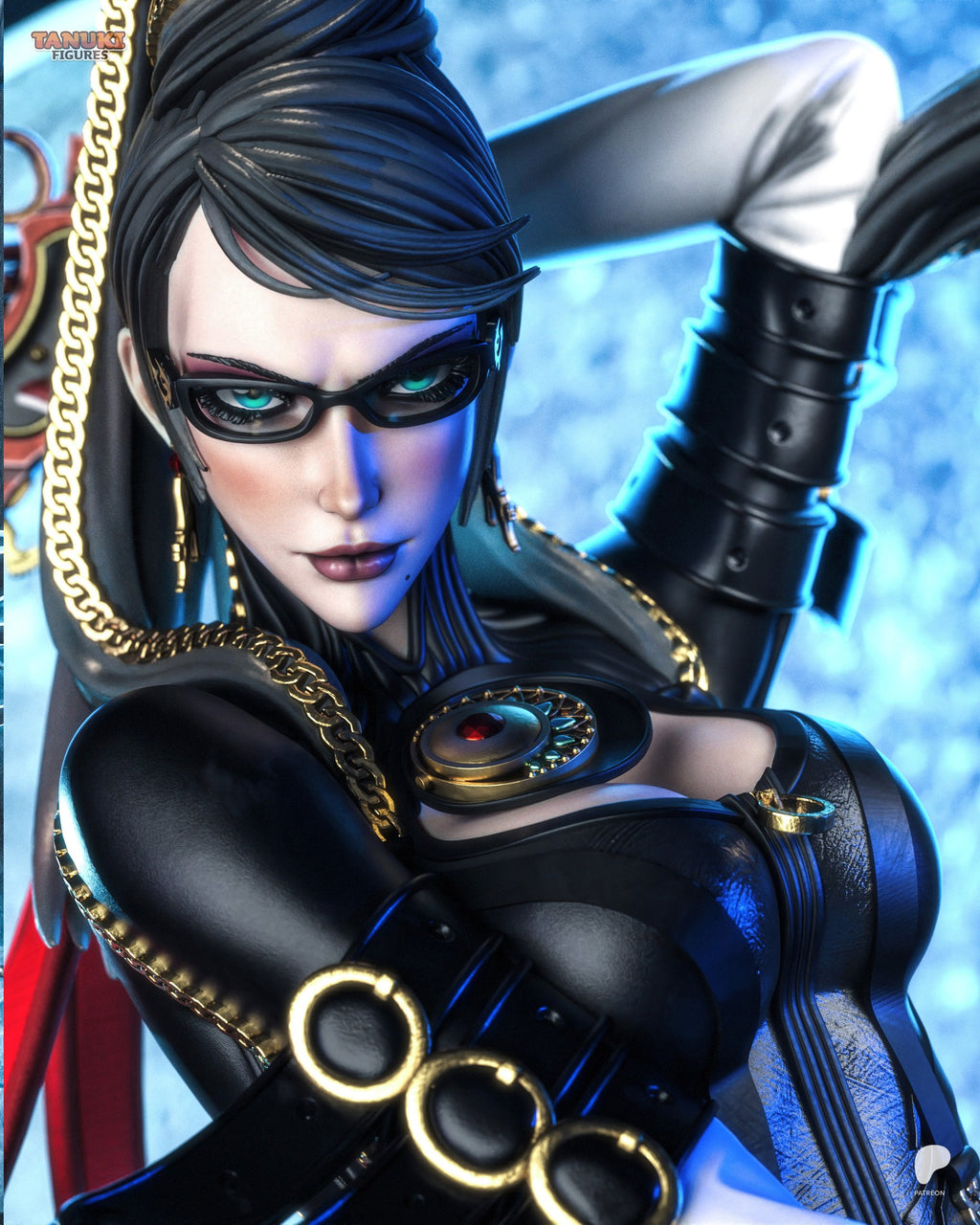 Bayonetta (Bayonetta) resin figure by Tanuki Figures — studio render 6