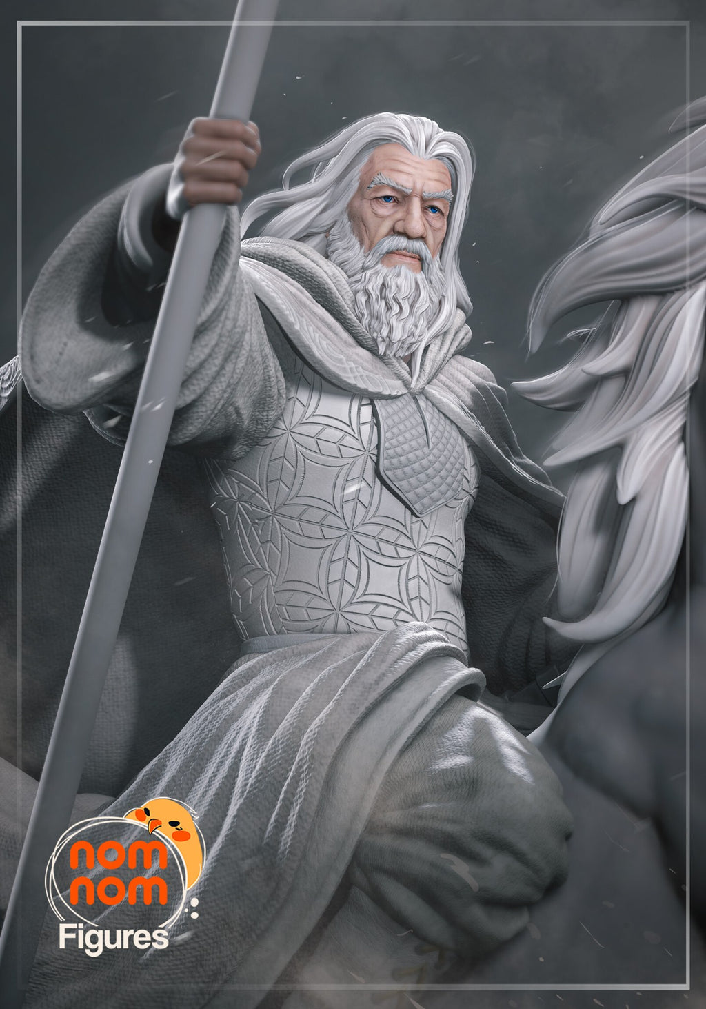 Gandalf the White The Lord of the Rings resin figure by NomNom Figures — studio preview 1