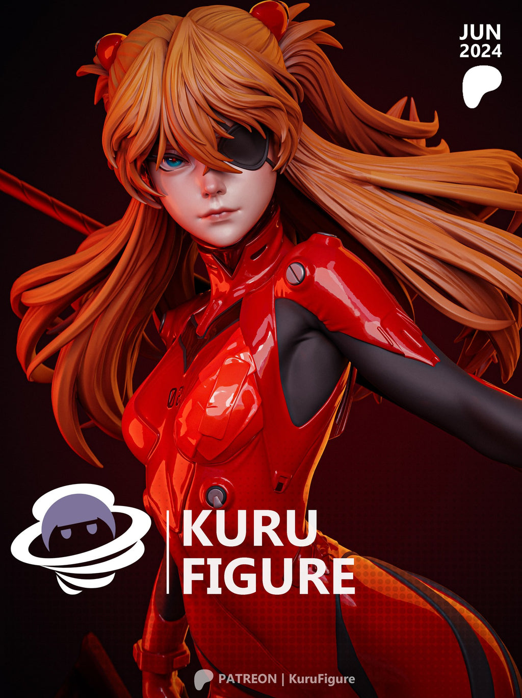 Asuka Langley Evangelion resin figure by Kuru Figures — studio preview