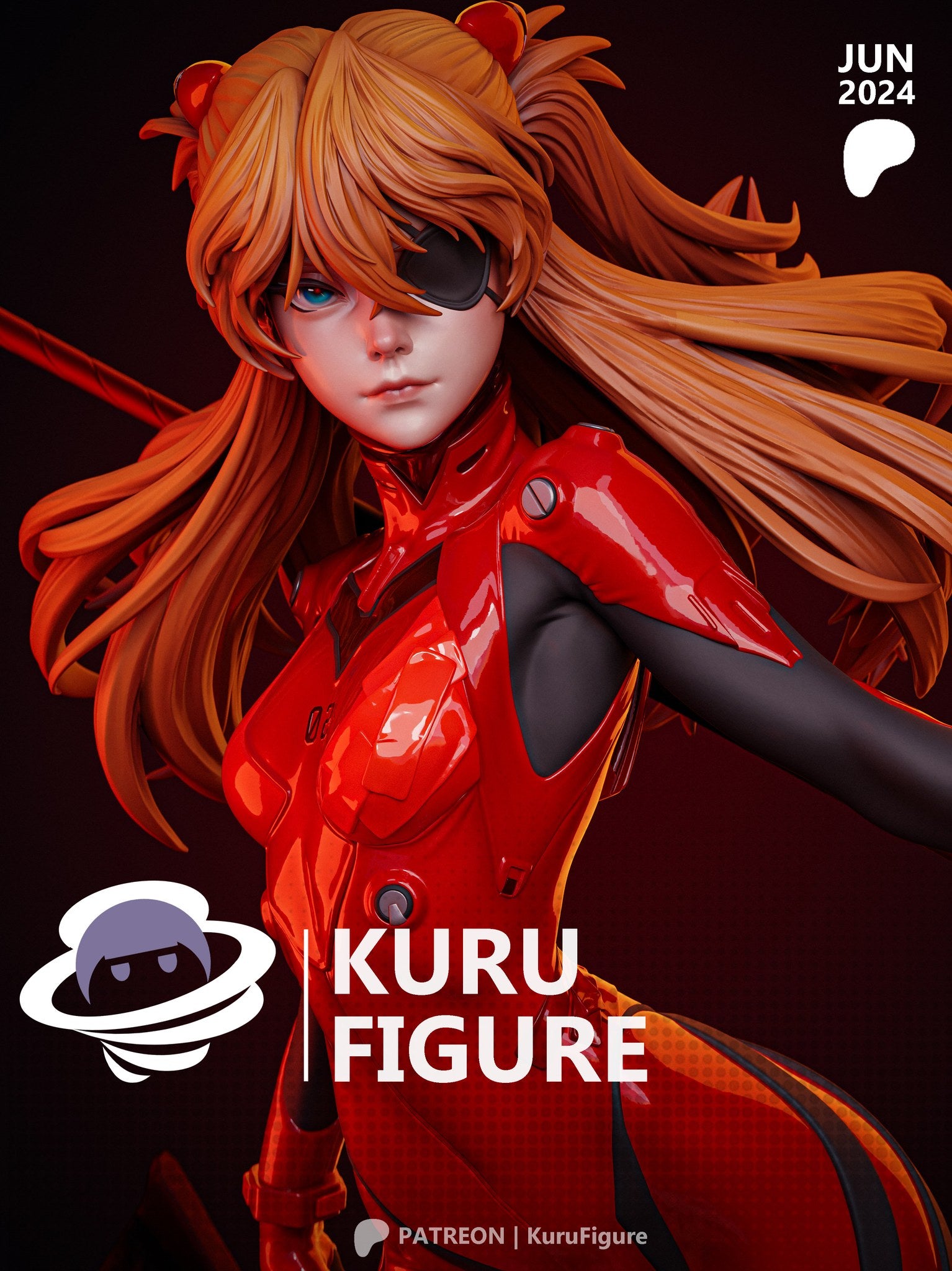 Asuka Langley Evangelion resin figure by Kuru Figures — studio preview