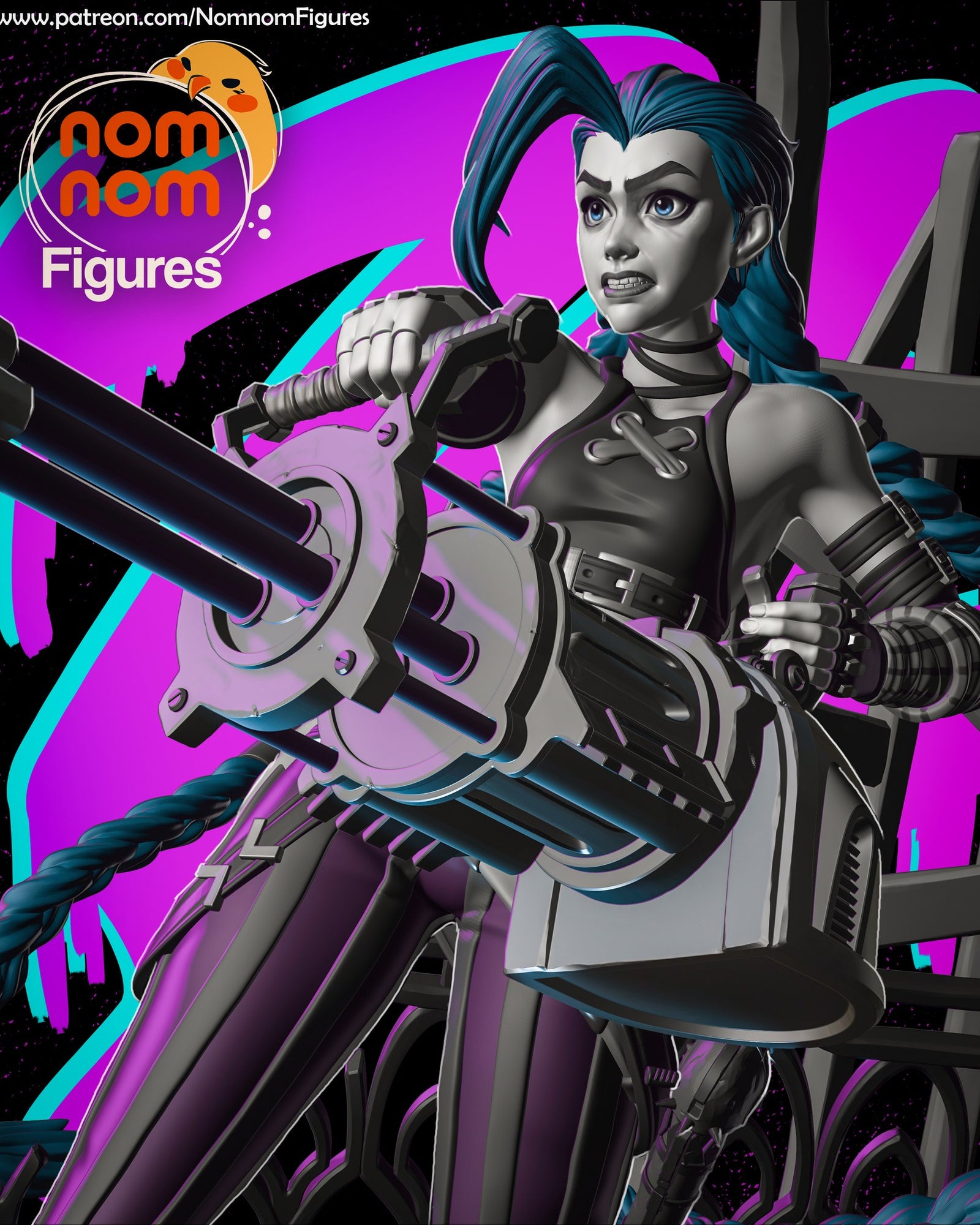 Jinx Arcane resin figure — studio preview