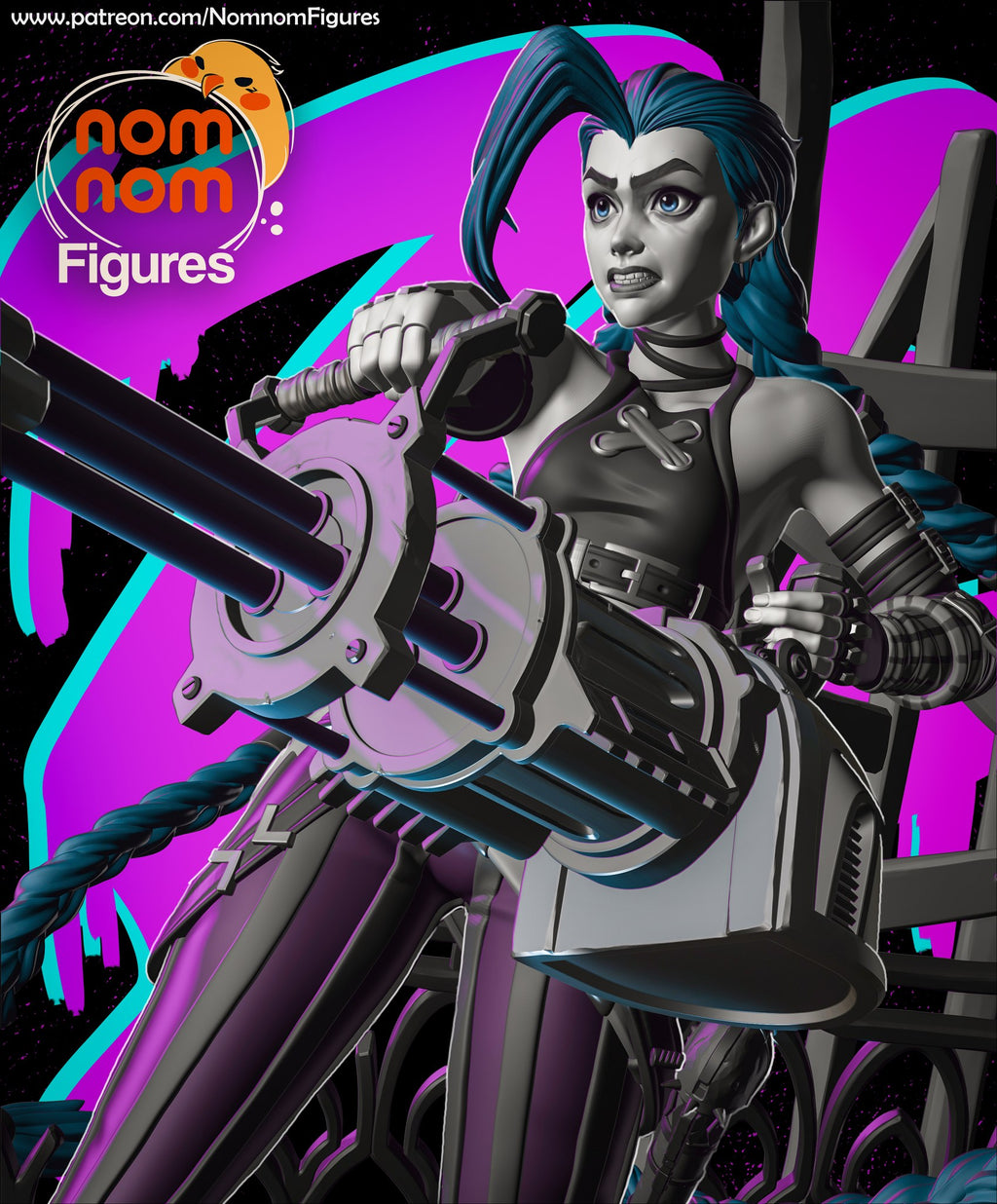 Jinx Arcane resin figure — studio preview