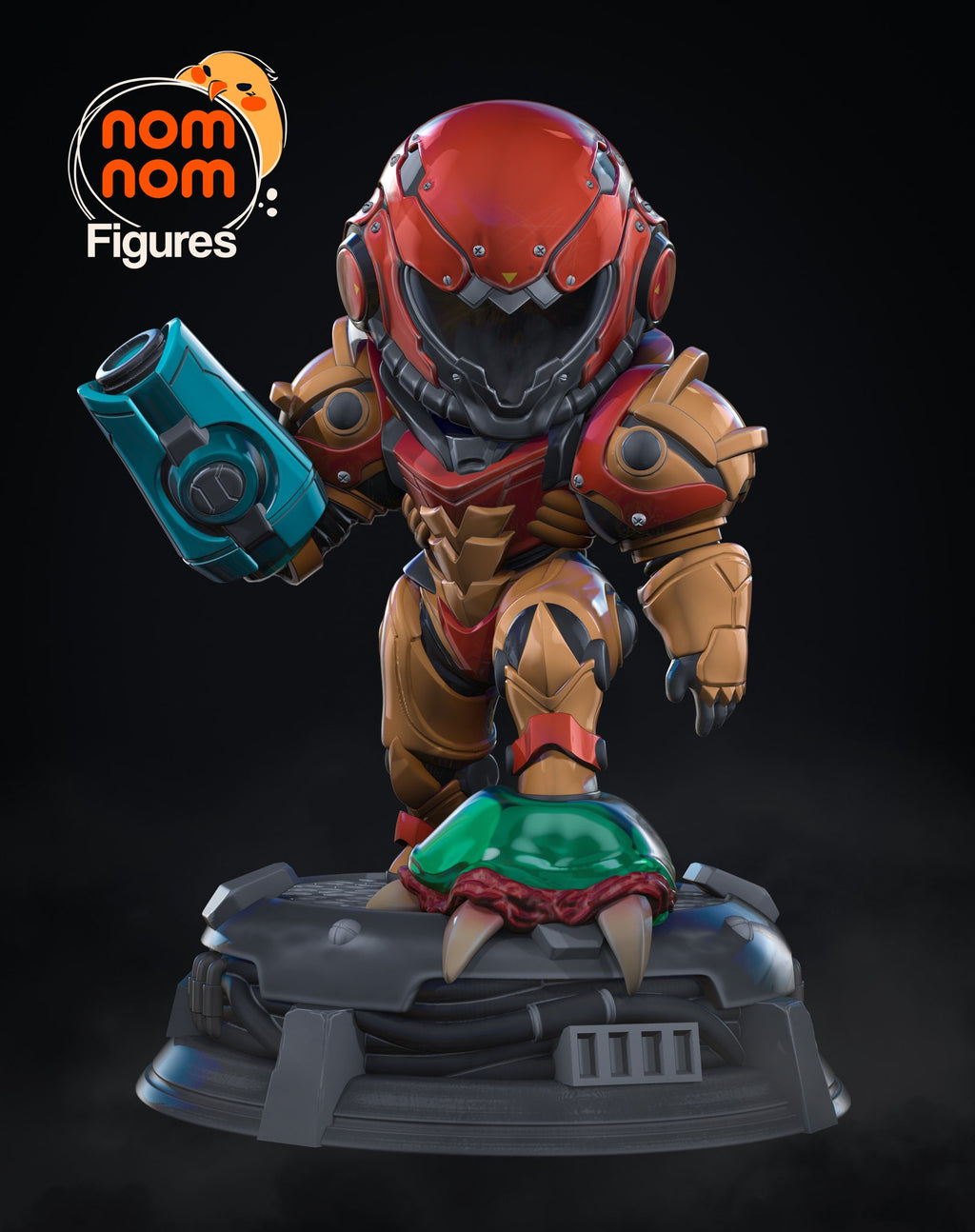 Samus Aran Metroid Chibi resin figure — studio preview
