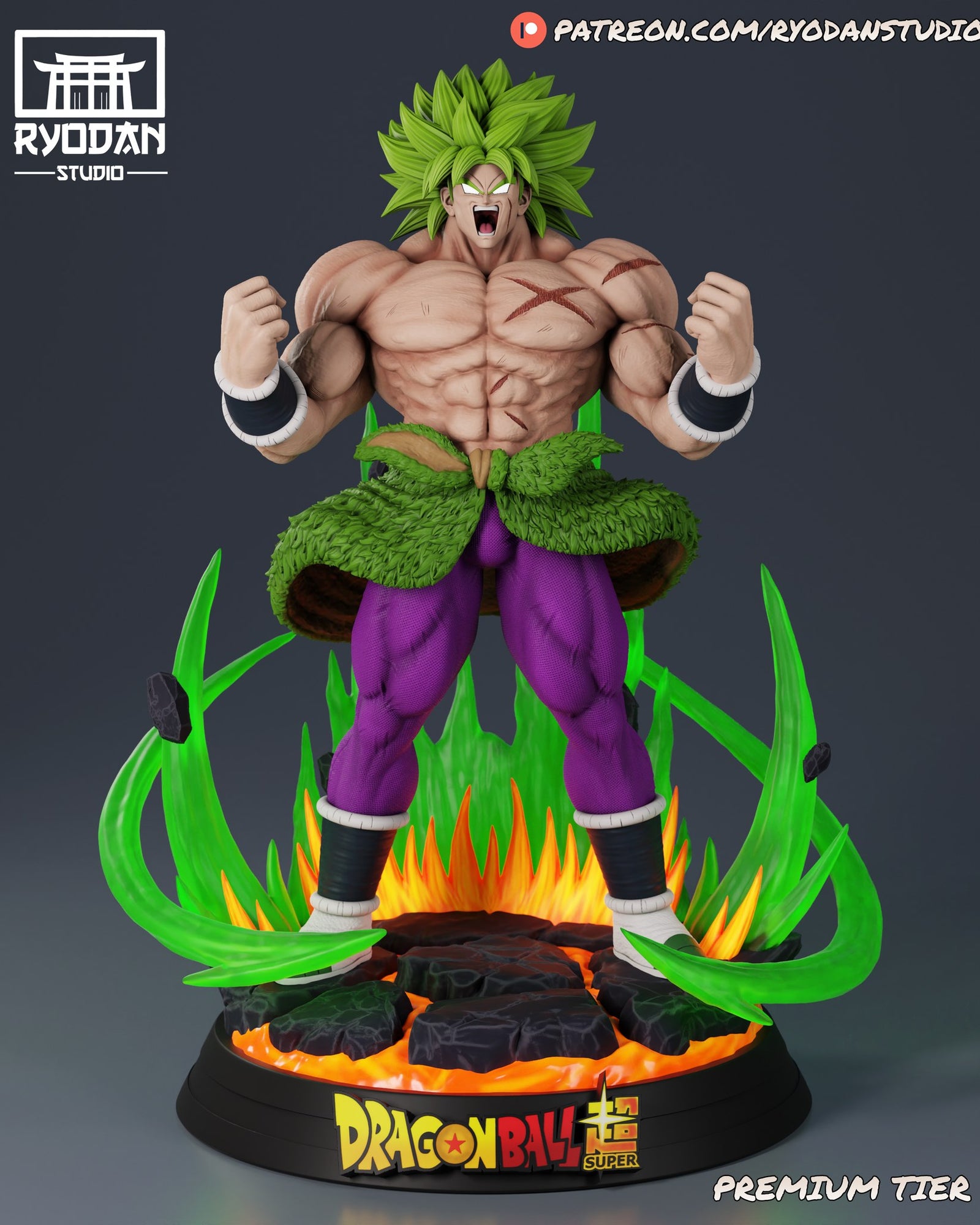 Broly Dragon Ball resin figure — studio preview