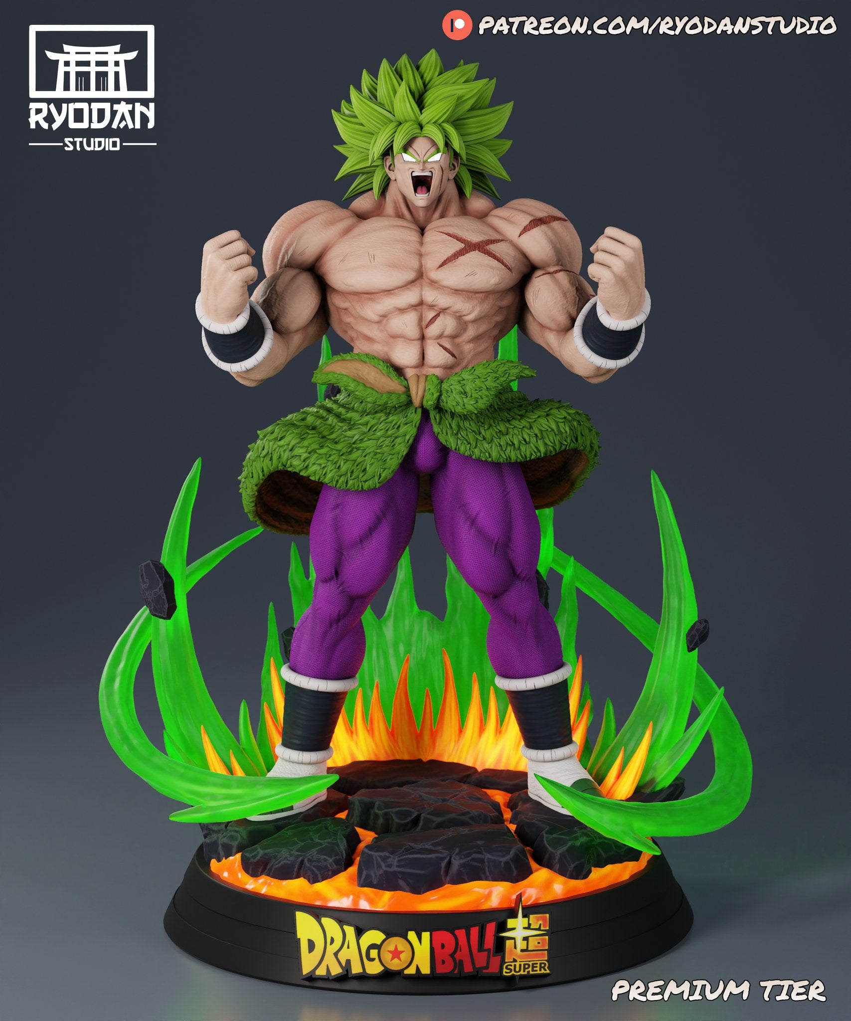 Broly Dragon Ball resin figure — studio preview