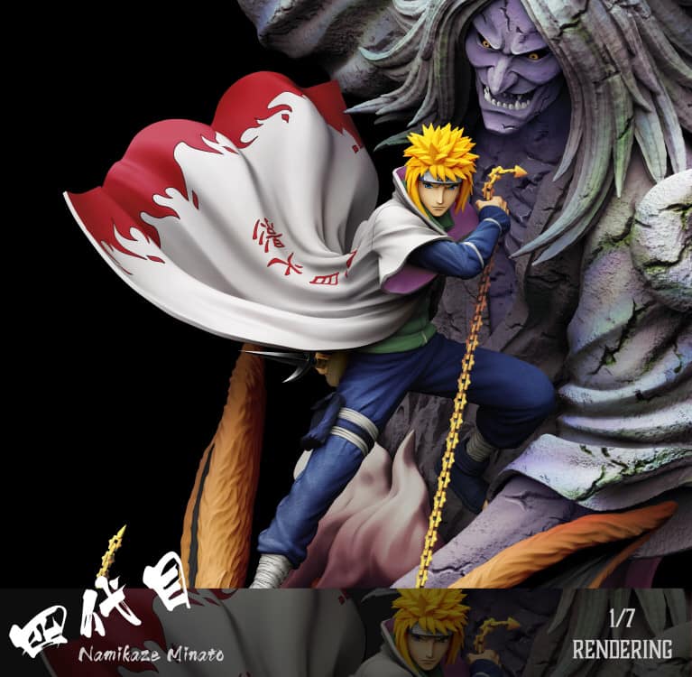 Minato Namikaze Naruto resin figure by Clouds Studio — studio preview
