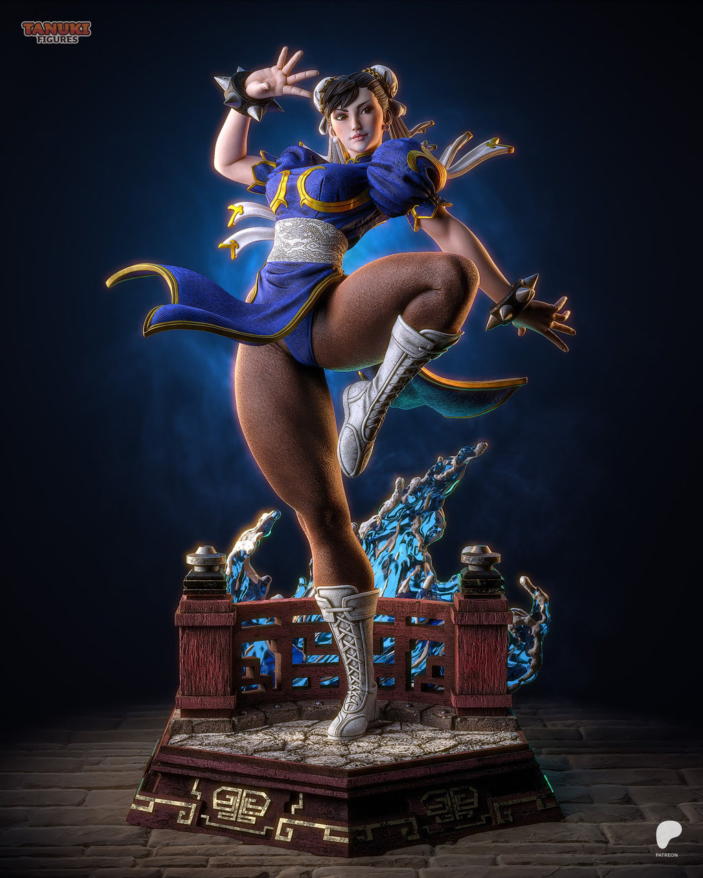 Chun-Li Street Fighter resin figure by Tanuki Figures — studio preview