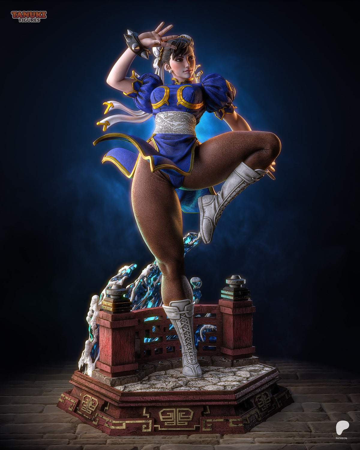 Chun-Li Street Fighter resin figure by Tanuki Figures — studio preview