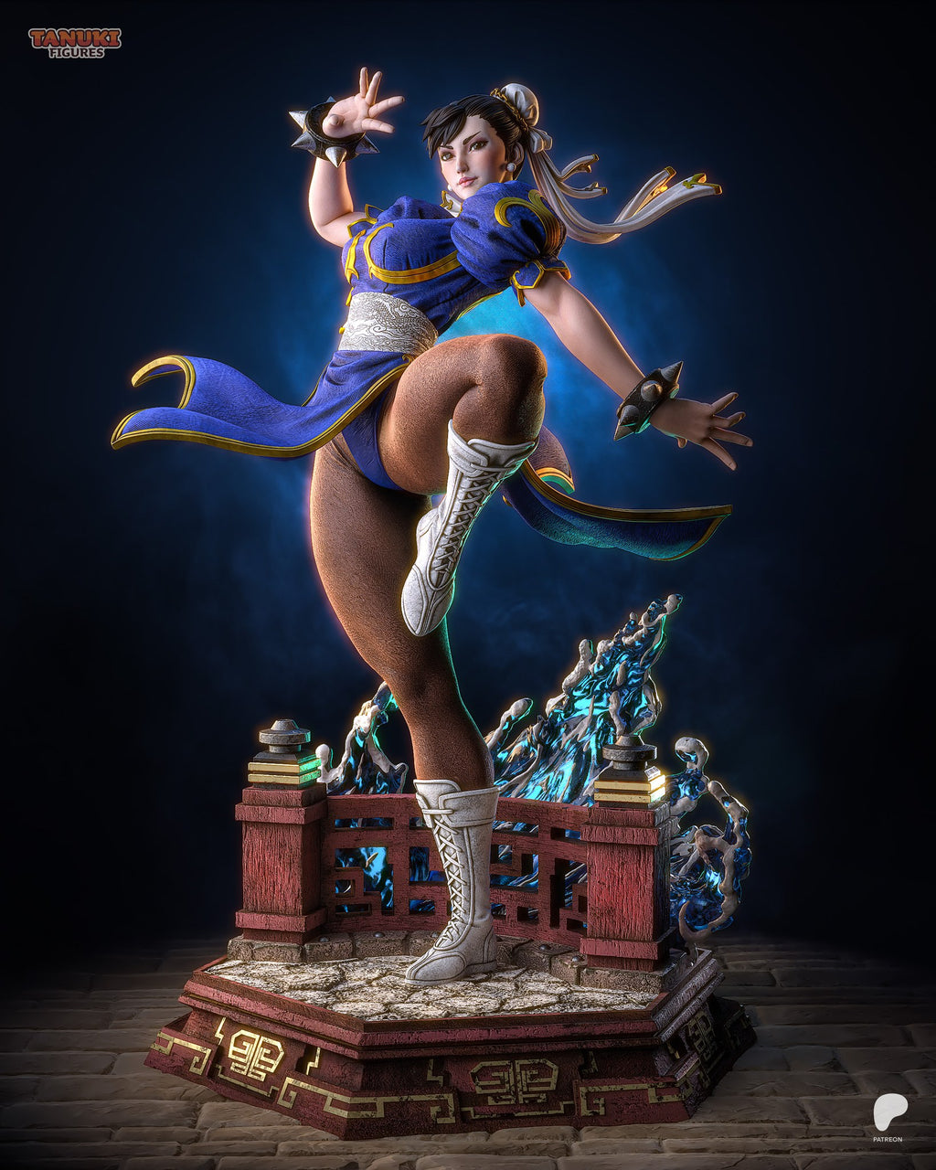 chun li street fighter tanuki figures
