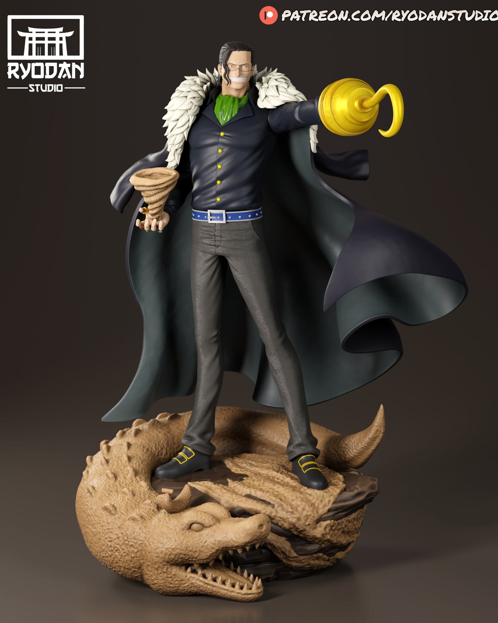 Sir Crocodile One Piece resin figure — studio preview