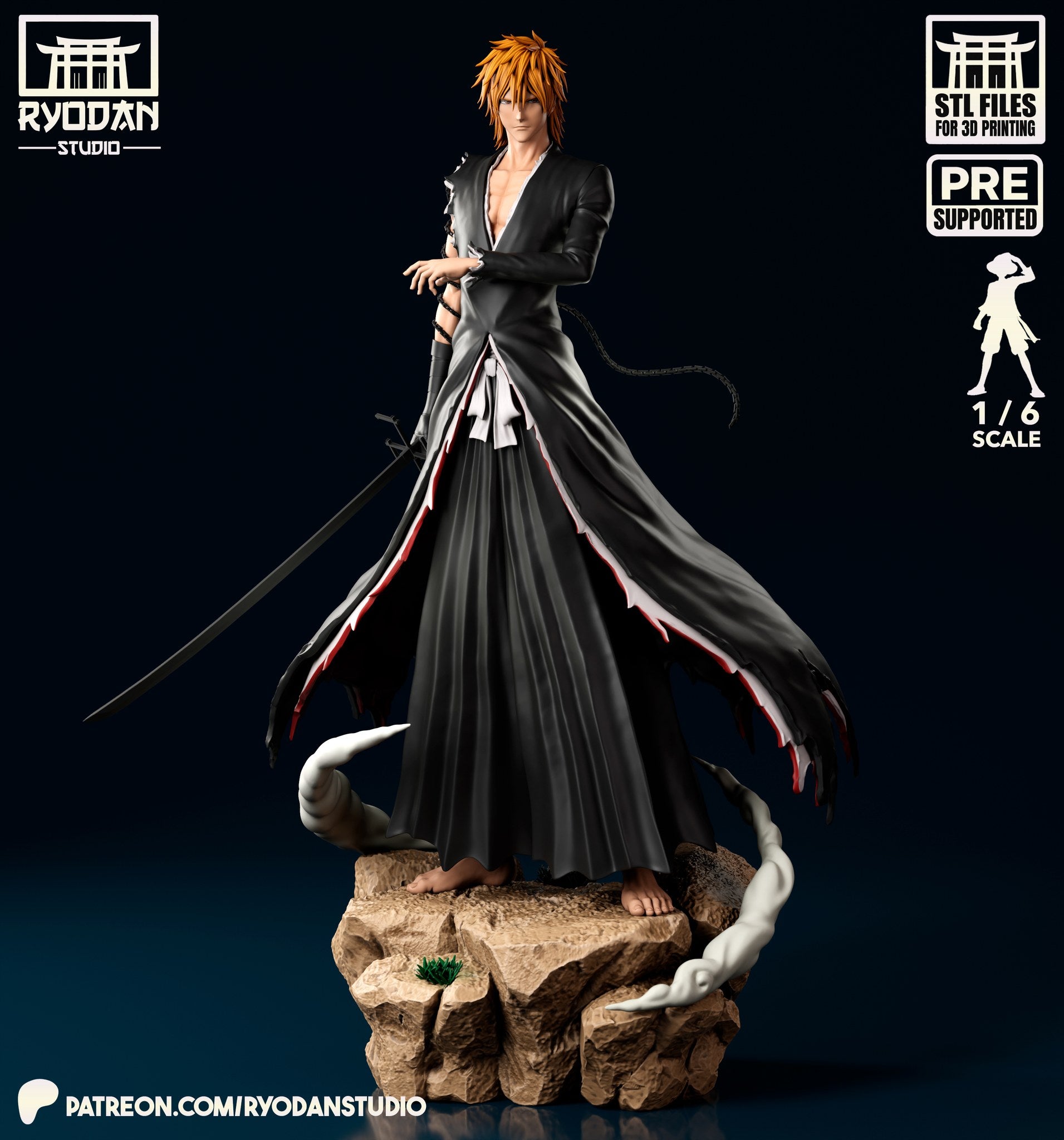 Ichigo Kurosaki Bleach resin figure — studio preview