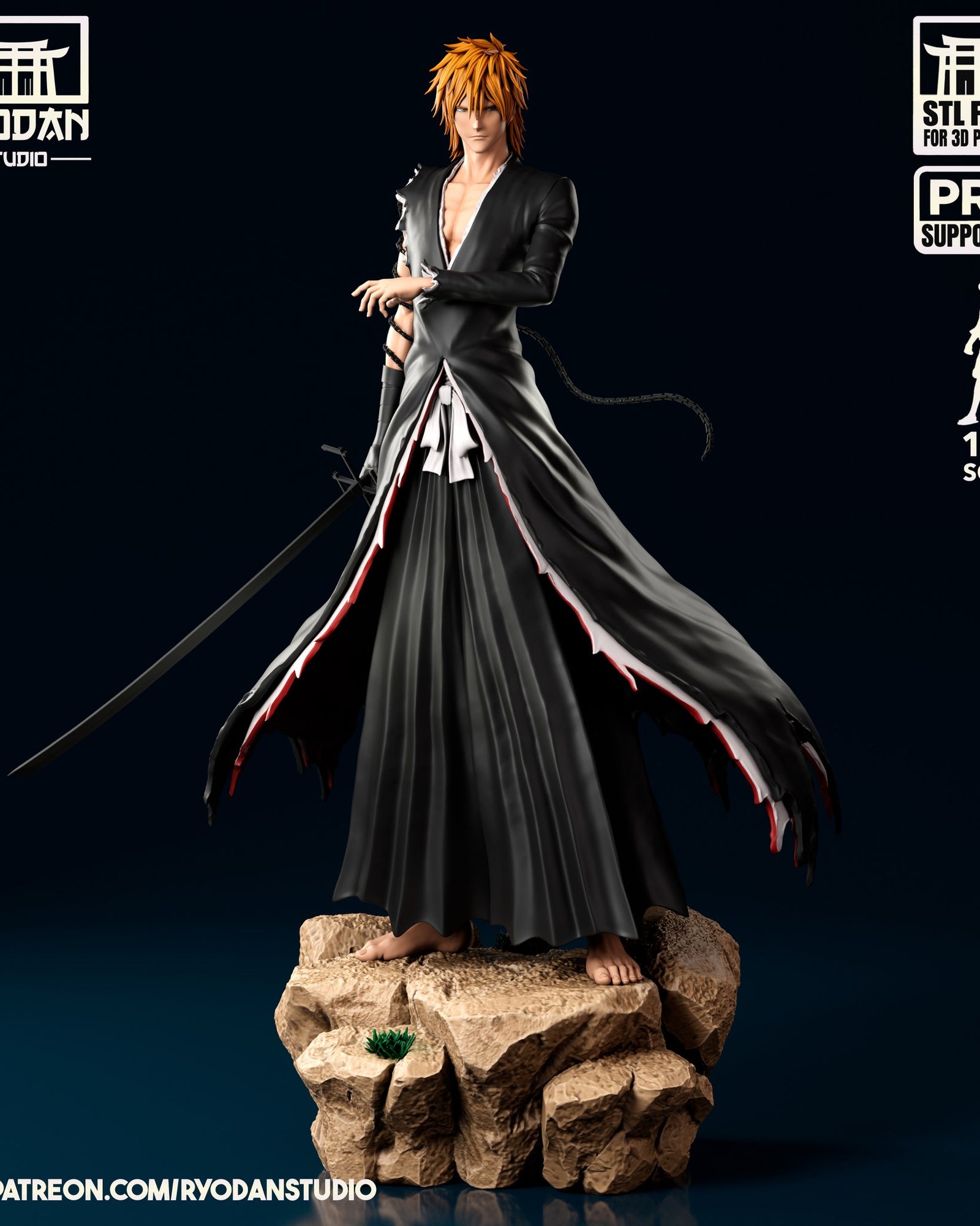 Ichigo Kurosaki Bleach resin figure — studio preview