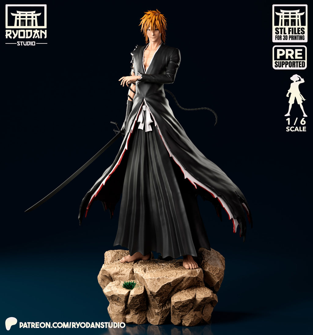 Ichigo Kurosaki Bleach resin figure — studio preview