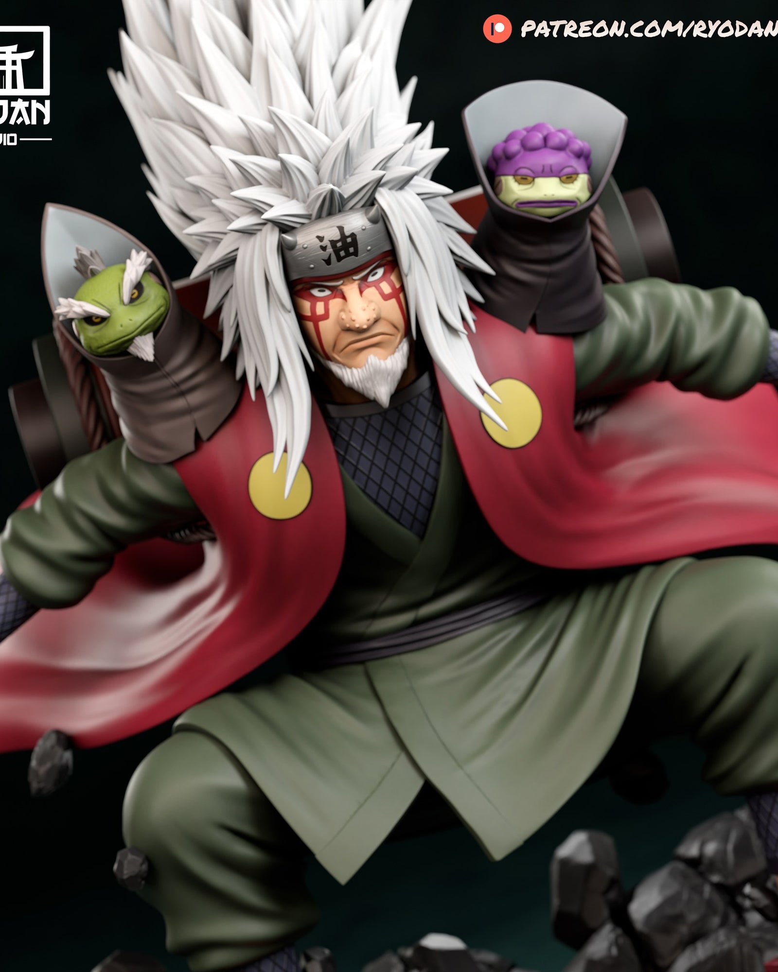 Jiraiya Naruto resin figure — studio preview