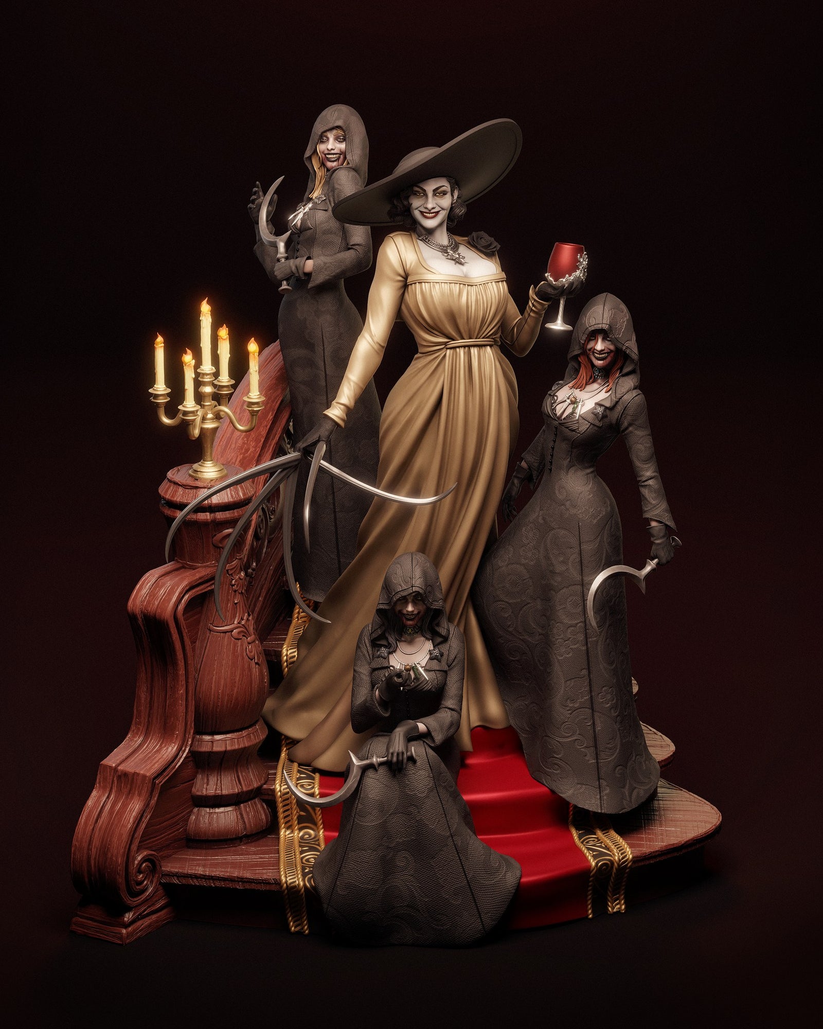 Lady Dimitrescu — studio render 5