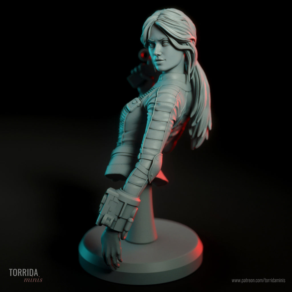 Lucy MacLean Fallout resin bust by Torrida Minis — studio preview
