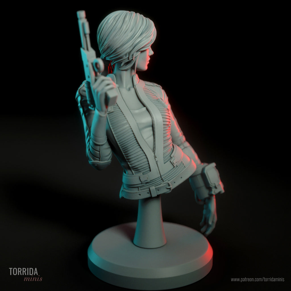 Lucy MacLean Fallout resin bust by Torrida Minis — studio preview