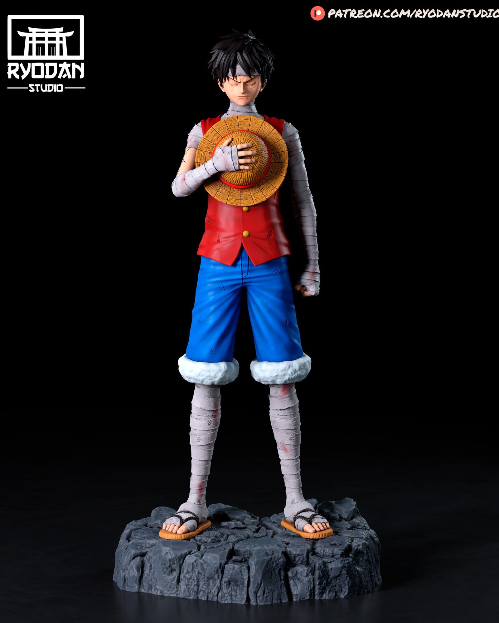 Monkey D. Luffy One Piece resin figure — studio preview