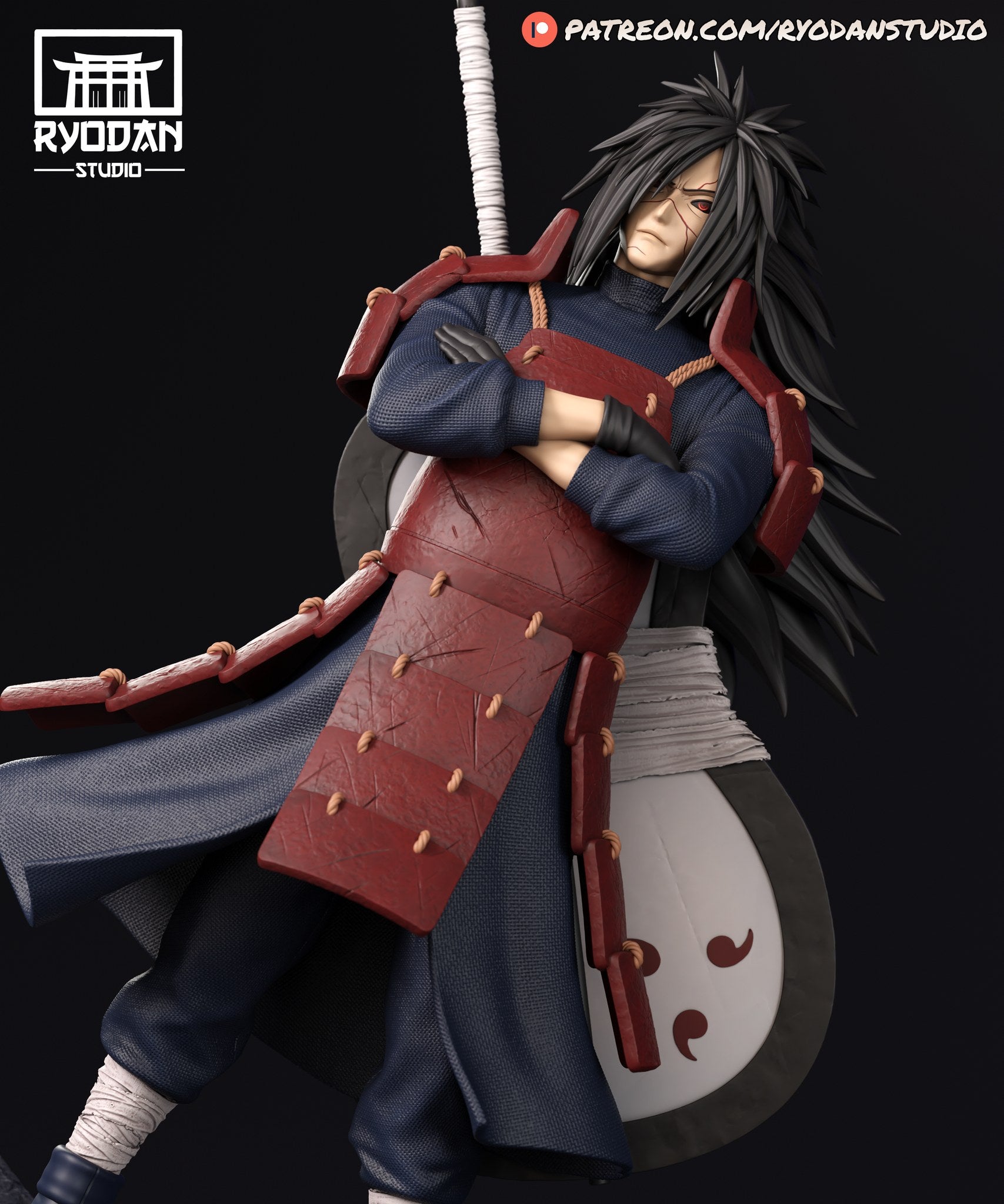 Madara Kyubi Naruto resin figure — studio preview