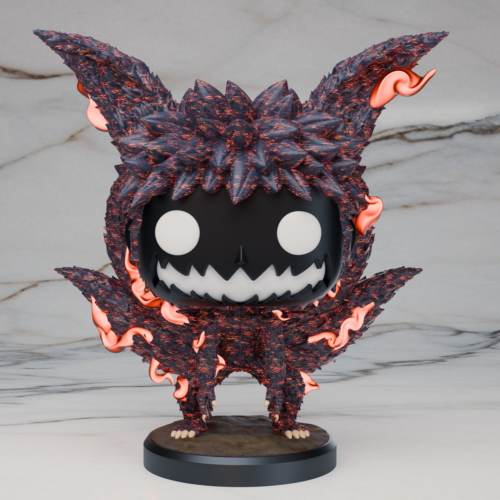 naruto uzumaki chibi land figures kyuubi 4 tails funko