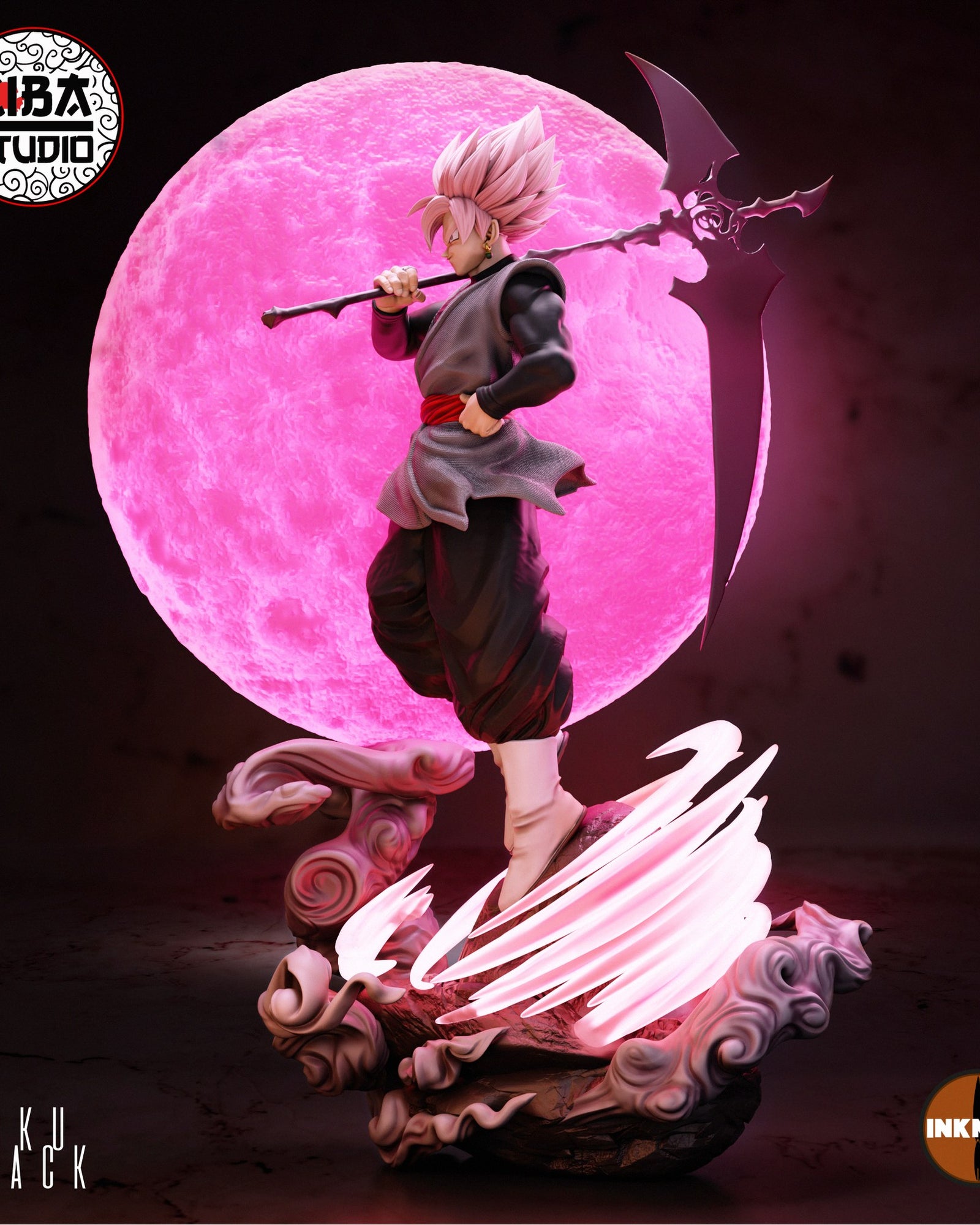Goku Black Dragon Ball resin figure by Kiba Studio — studio preview