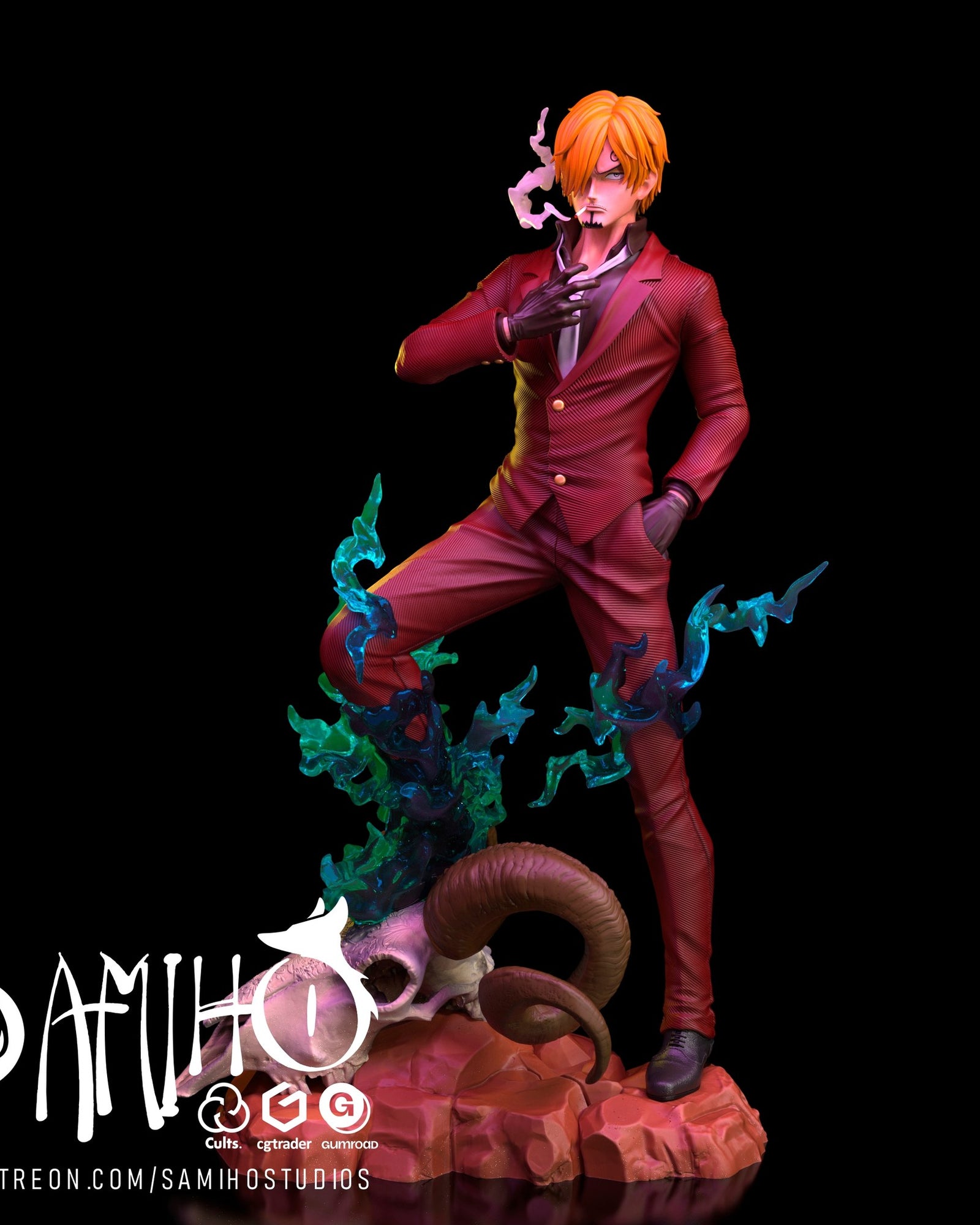 Sanji One Piece resin figure by Samiho Studios — studio preview