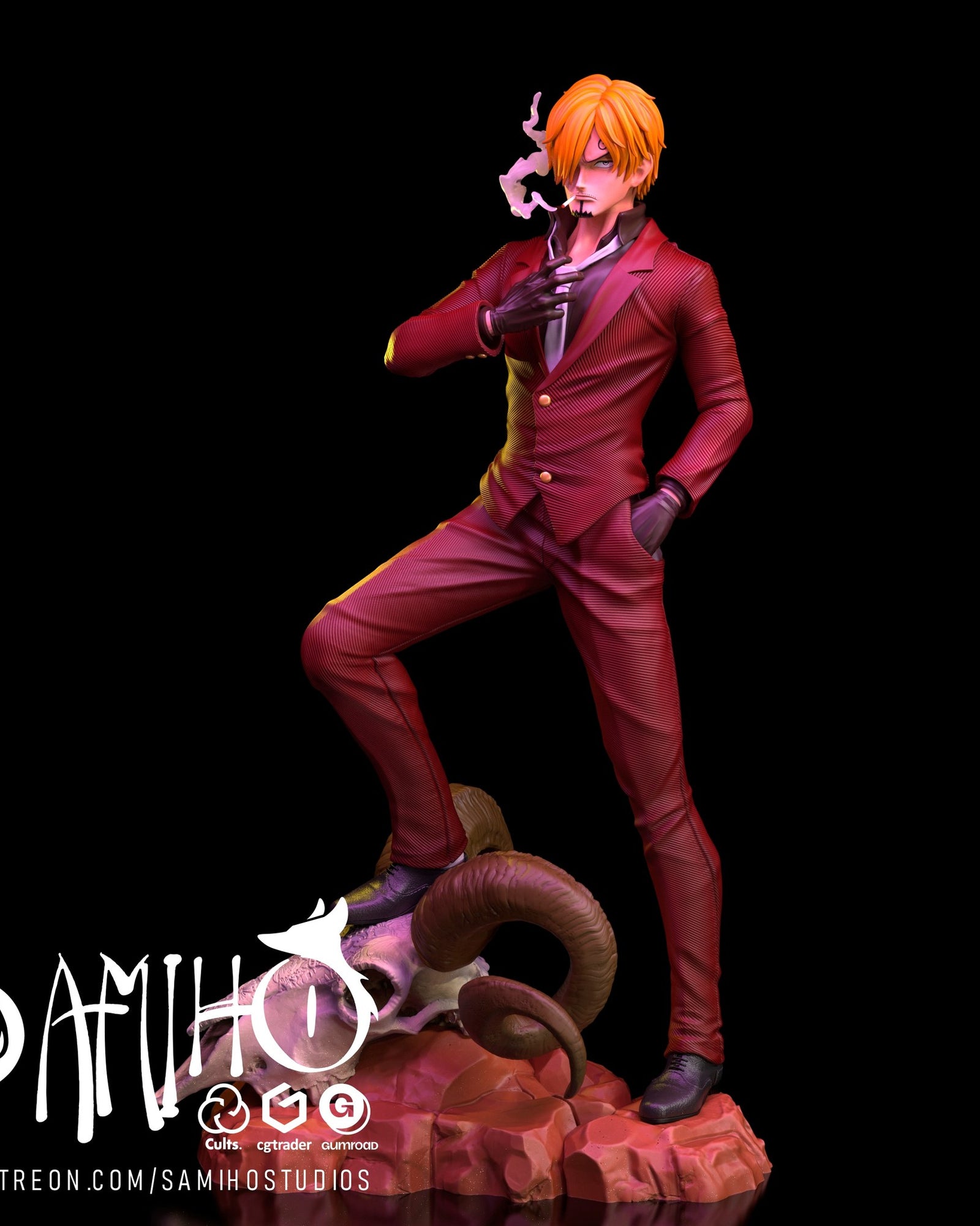 Sanji One Piece resin figure by Samiho Studios — studio preview