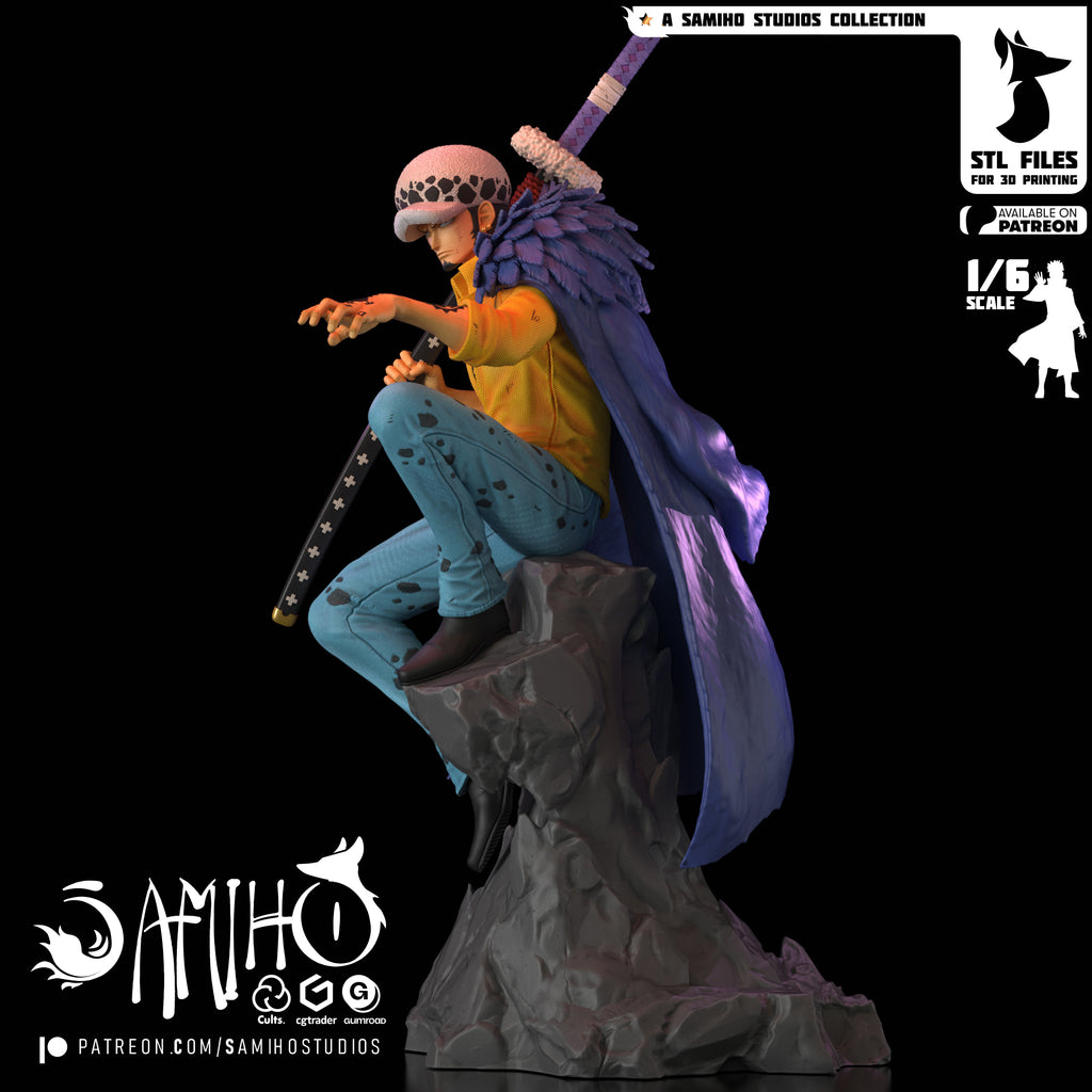 Trafalgar Law One Piece resin figure by Samiho Studios — studio preview