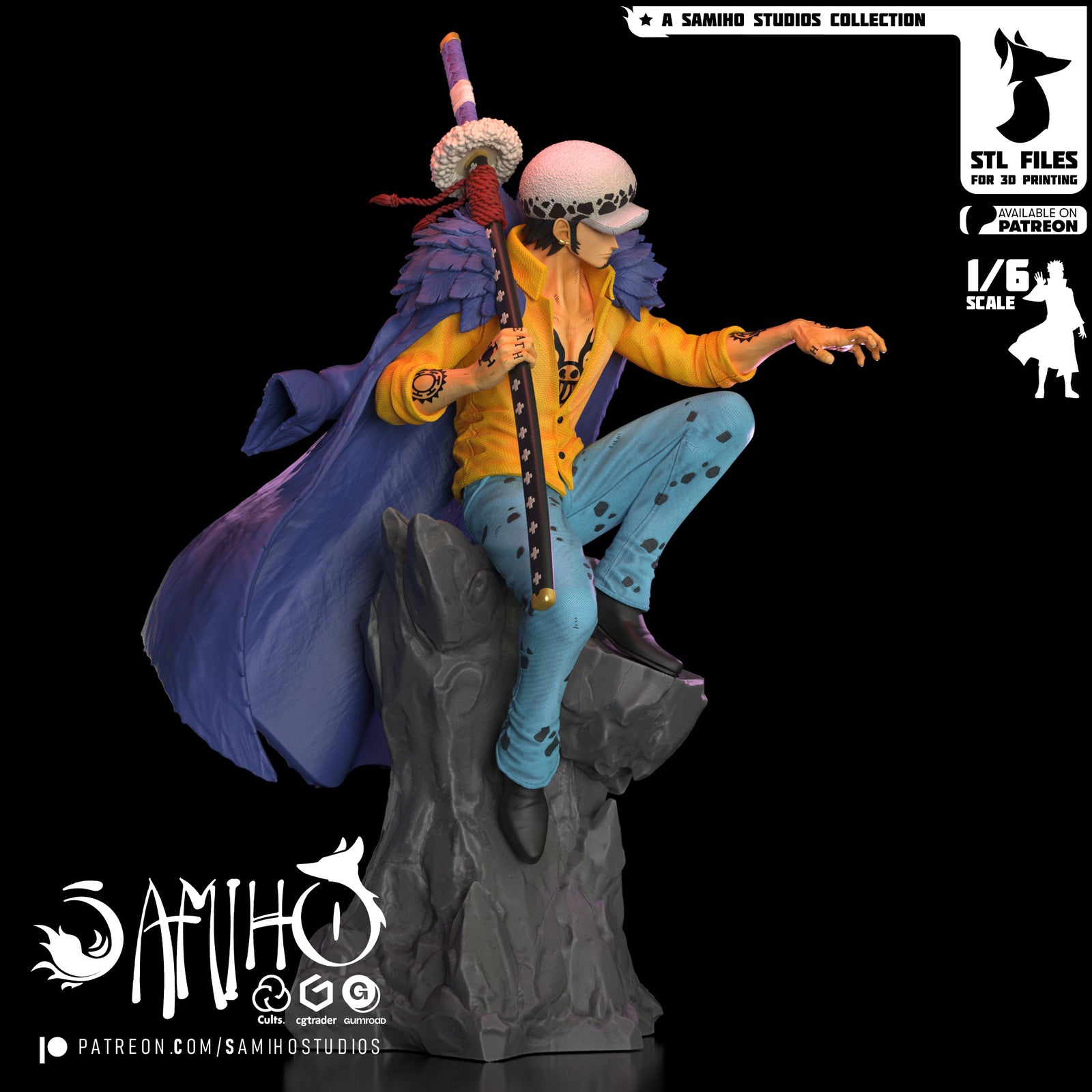 trafalgar law one piece samiho studios