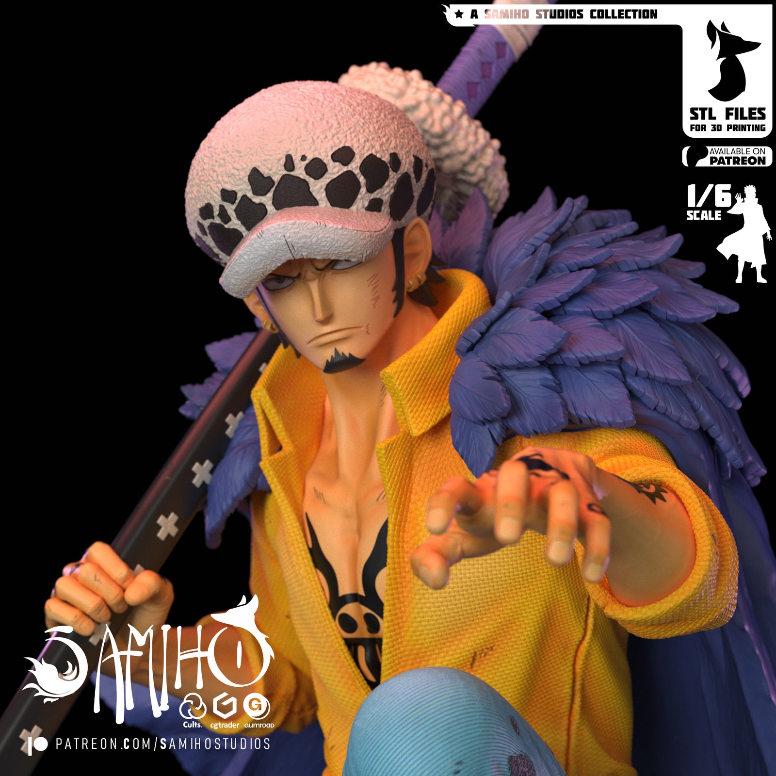 trafalgar law one piece samiho studios