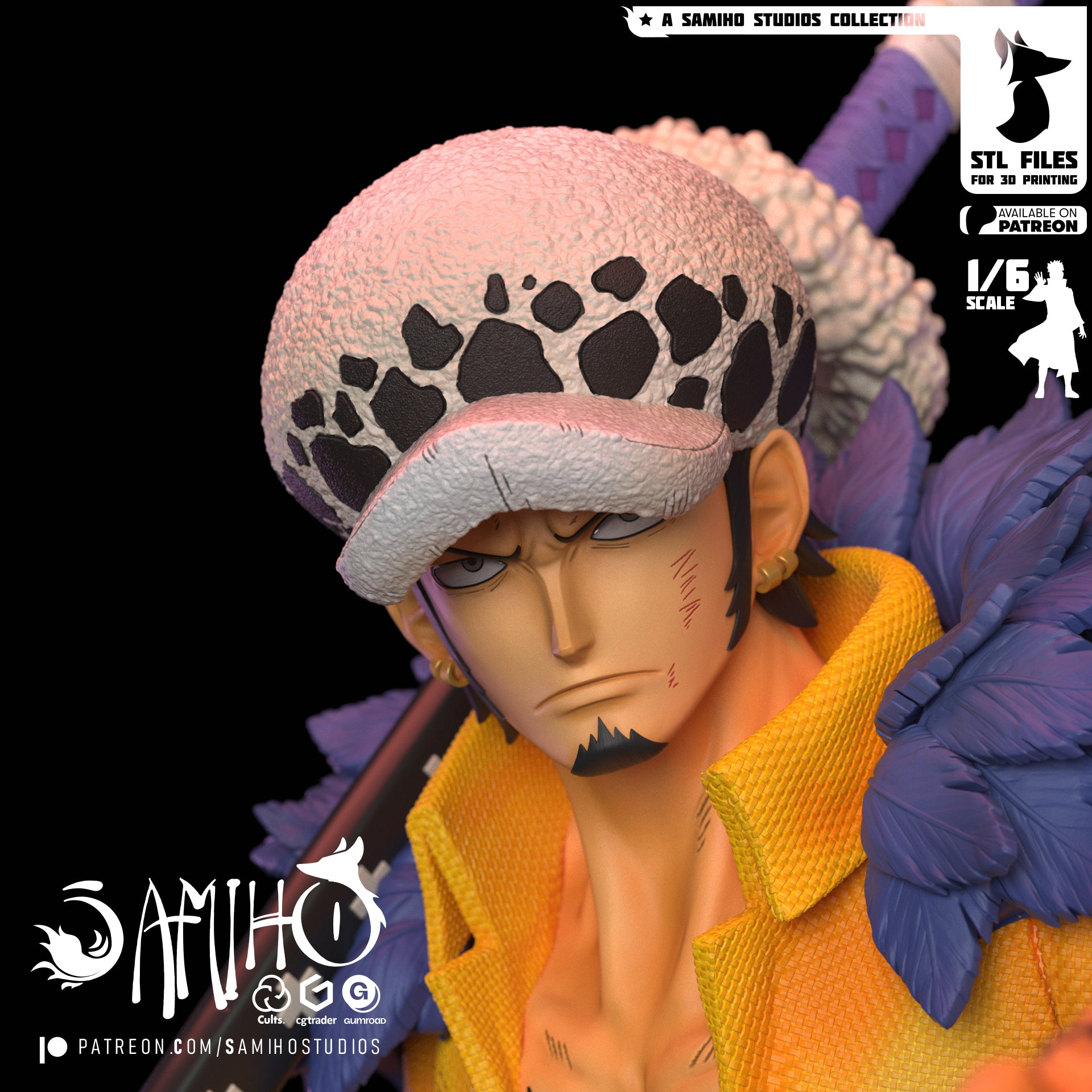 trafalgar law one piece samiho studios