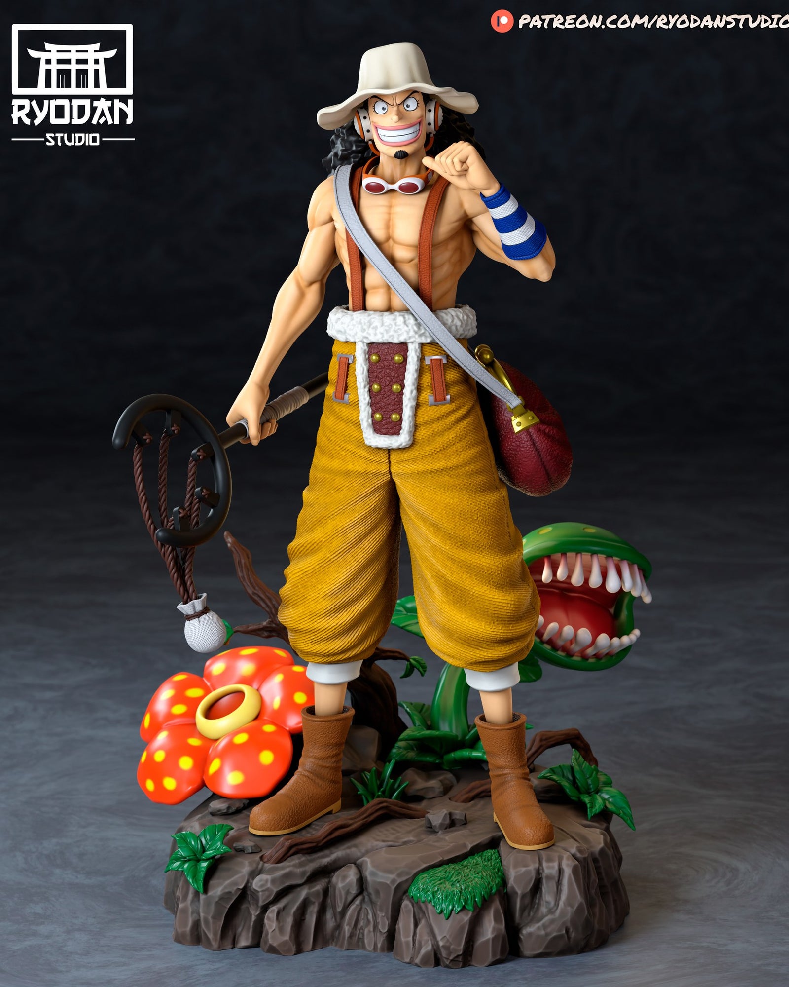 Usopp One Piece resin figure — studio preview