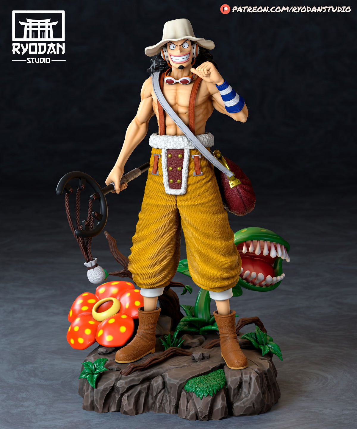 Usopp One Piece resin figure — studio preview