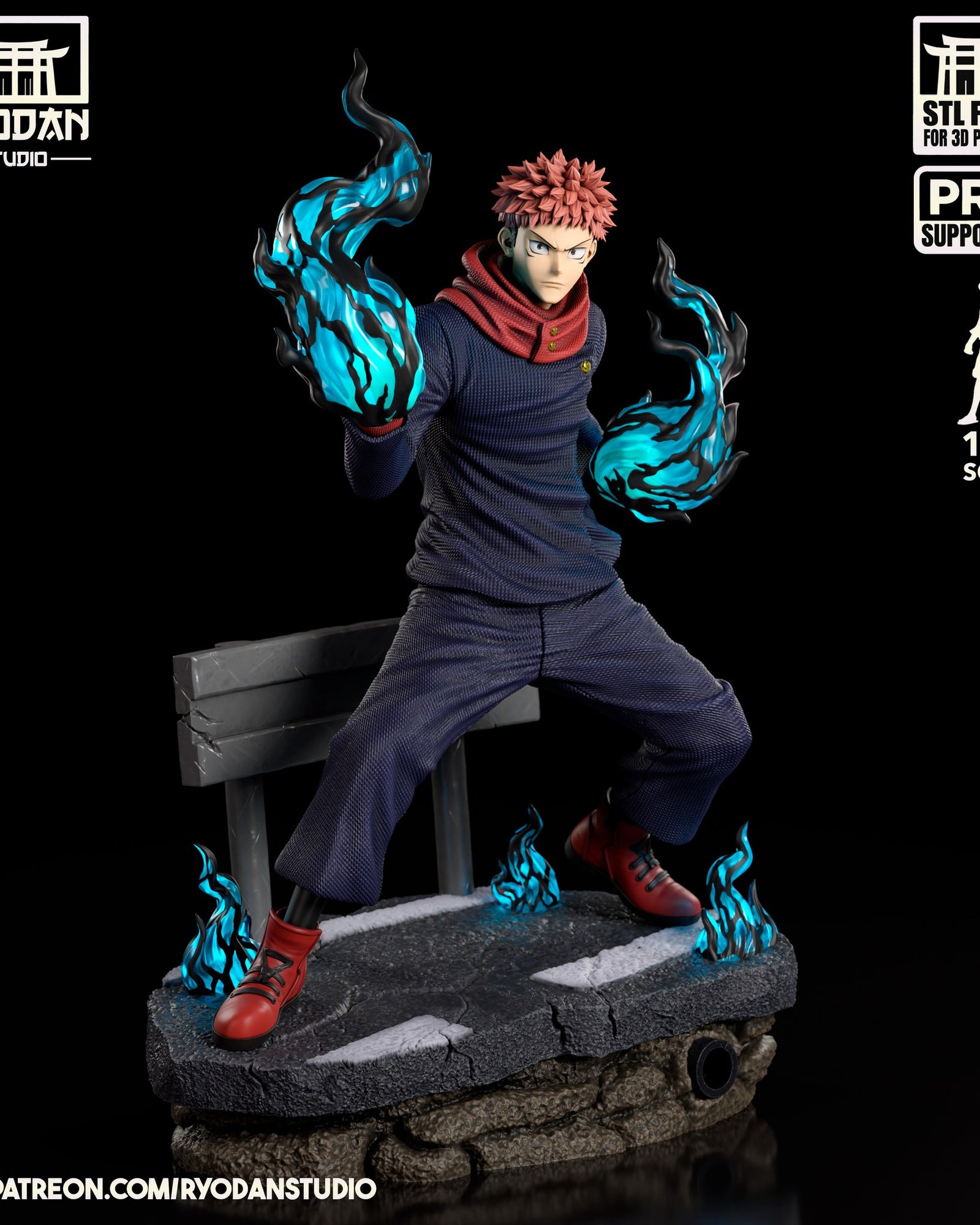 Yuji Itadori Jujutsu Kaisen resin figure — studio preview