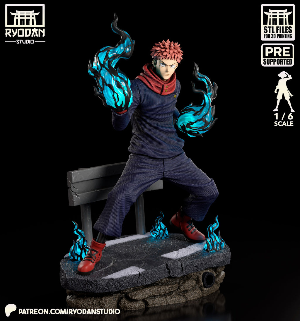 Yuji Itadori Jujutsu Kaisen resin figure — studio preview