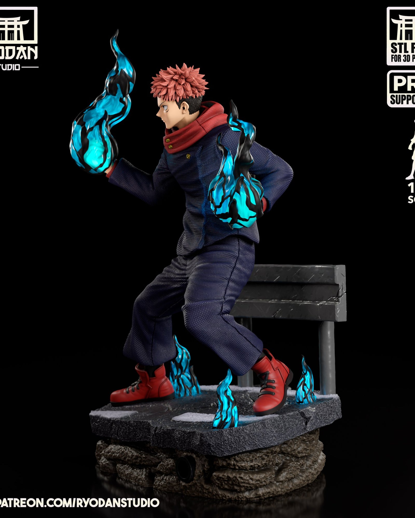 Yuji Itadori Jujutsu Kaisen resin figure — studio preview
