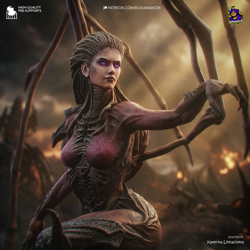 Sarah Kerrigan (StarCraft) resin figure by Bulkamancer — studio render 1