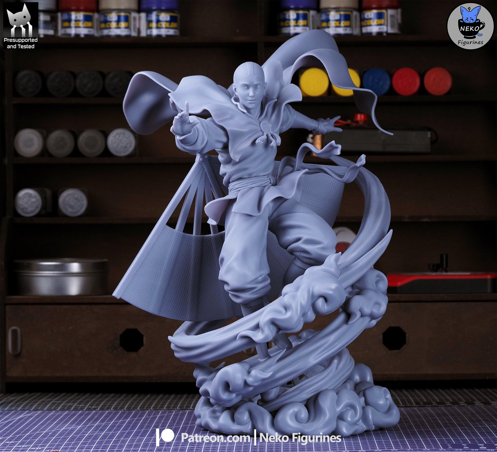 Aang (Avatar The Last Airbender) resin figure by Neko Figurines — studio render 3