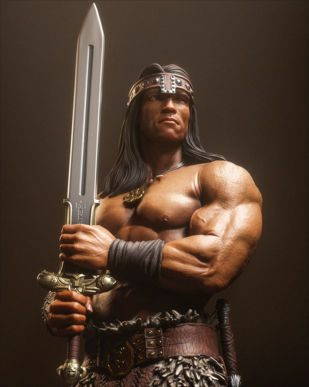 Conan the Barbarian resin figure by CA 3D Studios — studio preview 2
