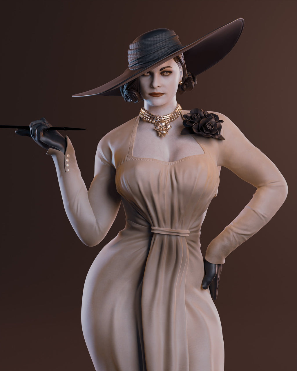 Alcina Dimitrescu (Resident Evil) resin figure by Abe3D — studio render 7