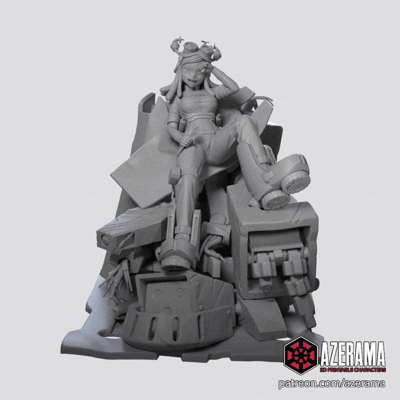 Mei Hatsume (My Hero Academia) resin figure by Azerama — studio render 6