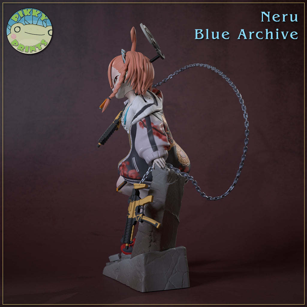 Mikamo Neru (Blue Archive) resin figure by PikkyPrints — studio render 4