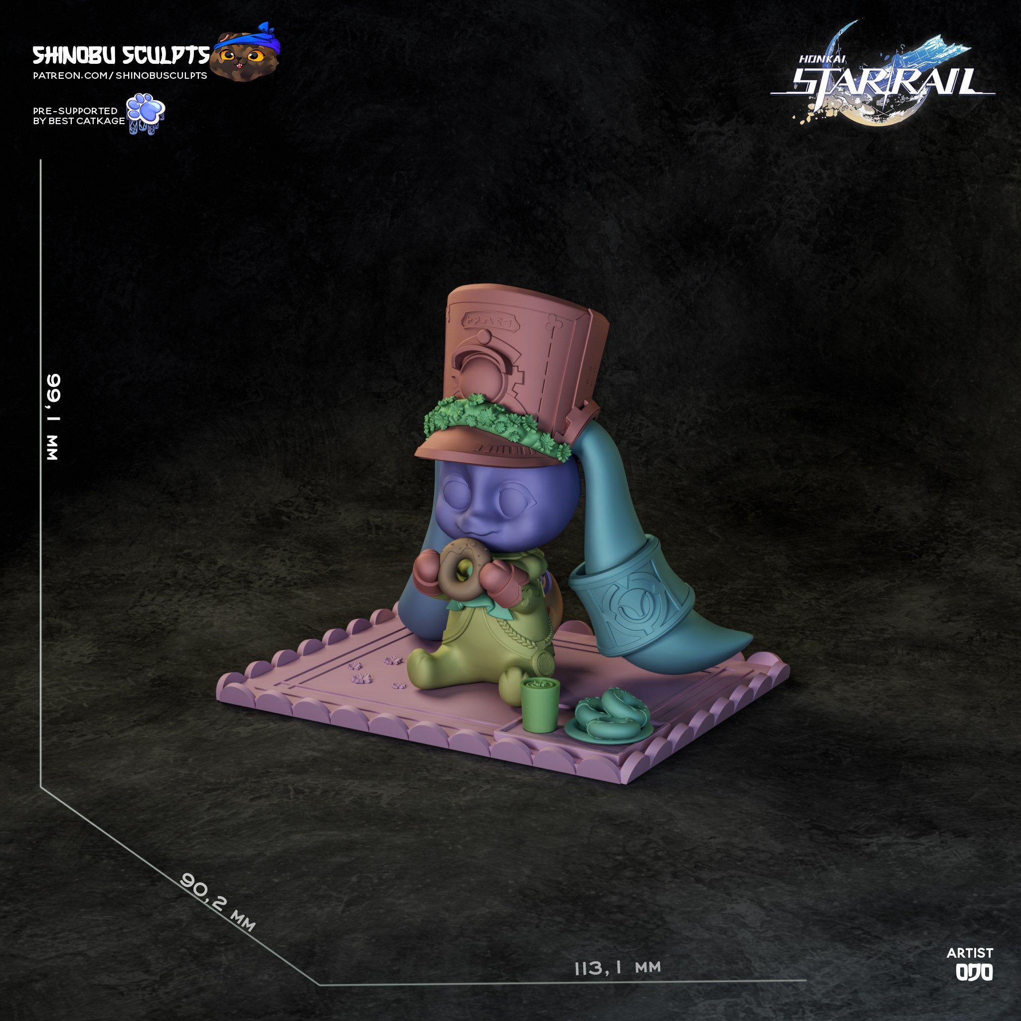 Pom-Pom (Honkai Star Rail) resin figure by Shinobu Sculpts — studio render 7