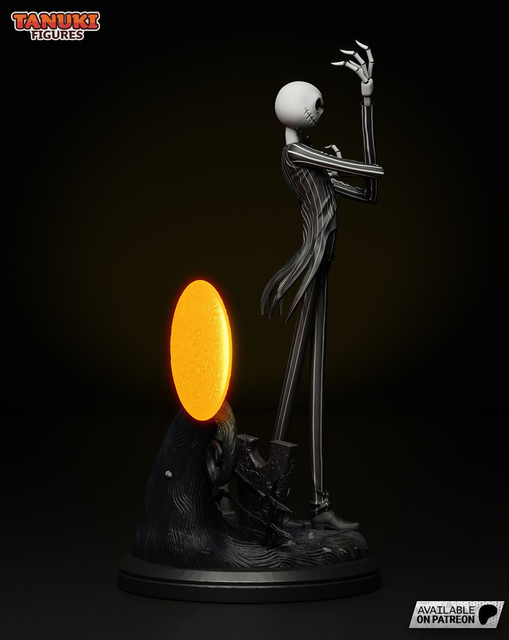 Jack Skellington (The Nightmare Before Christmas) resin figure by Tanuki Figures — studio render 3
