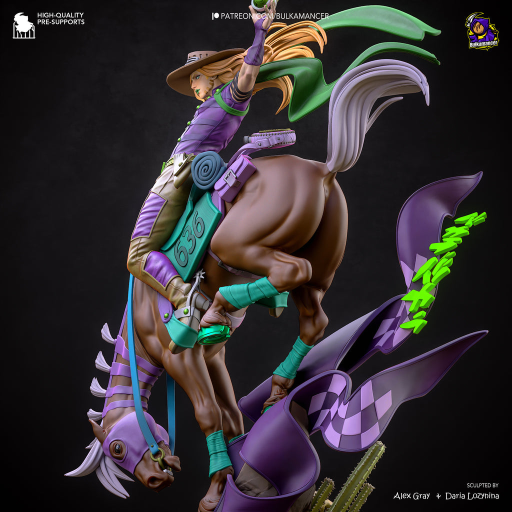 Gyro Zeppeli (Jojo's Bizarre Adventure) resin figure by Bulkamancer — studio render 9