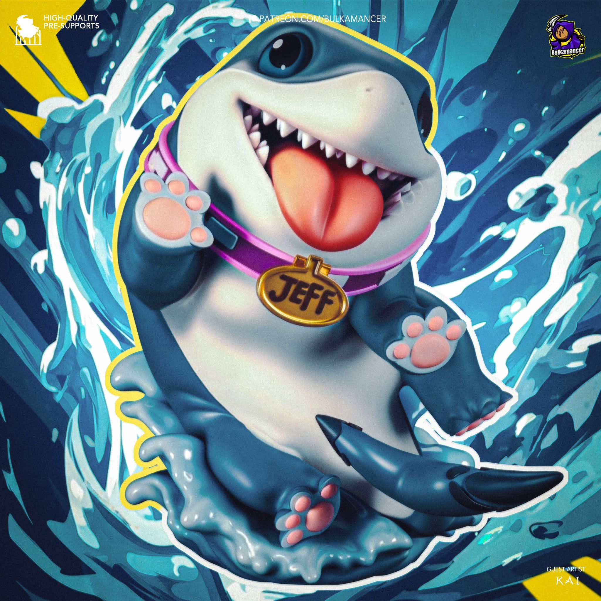 Jeff the Land Shark (Marvel) resin figure by Bulkamancer — studio render 1