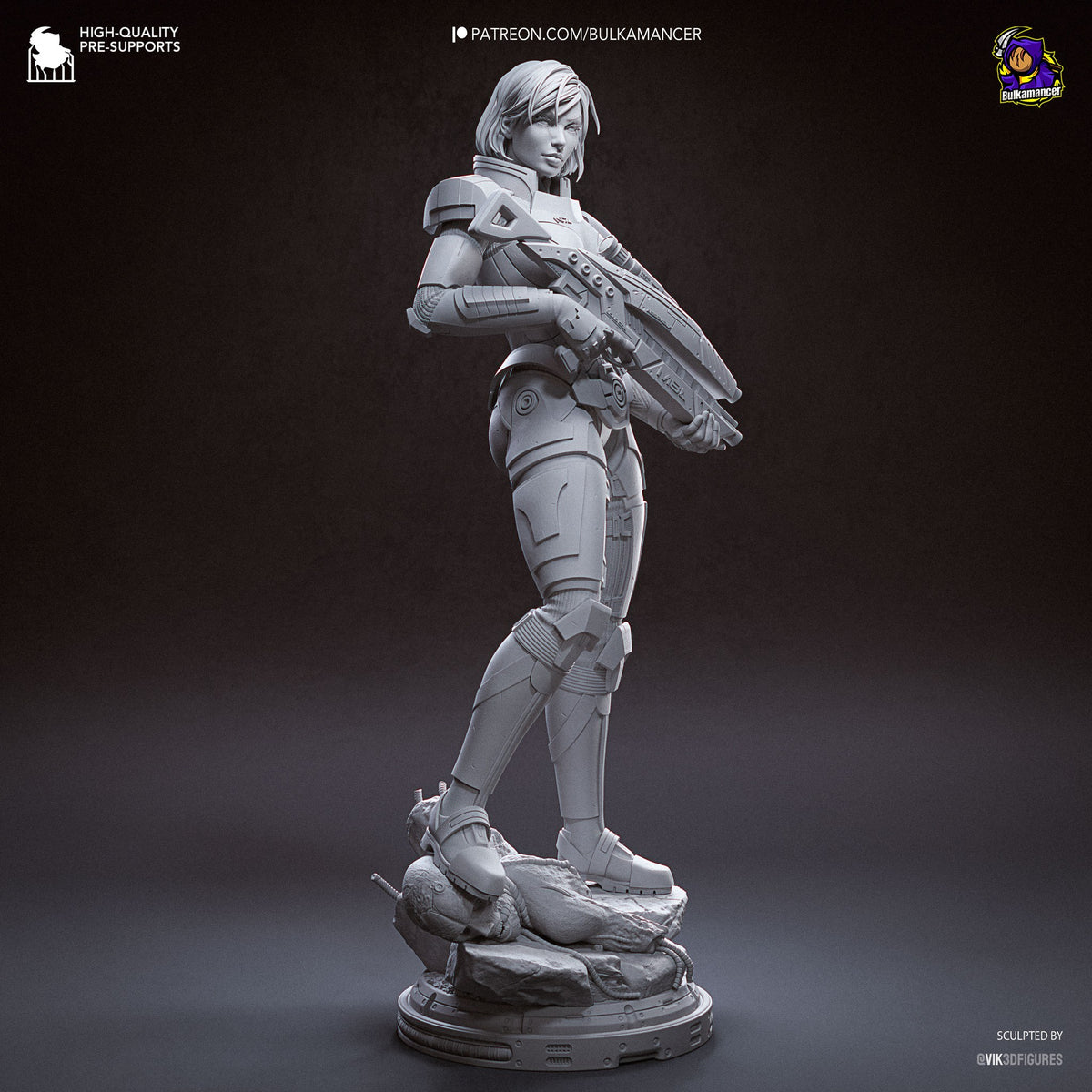Jane Shepard (Mass Effect) resin figure by Bulkamancer — studio render 13