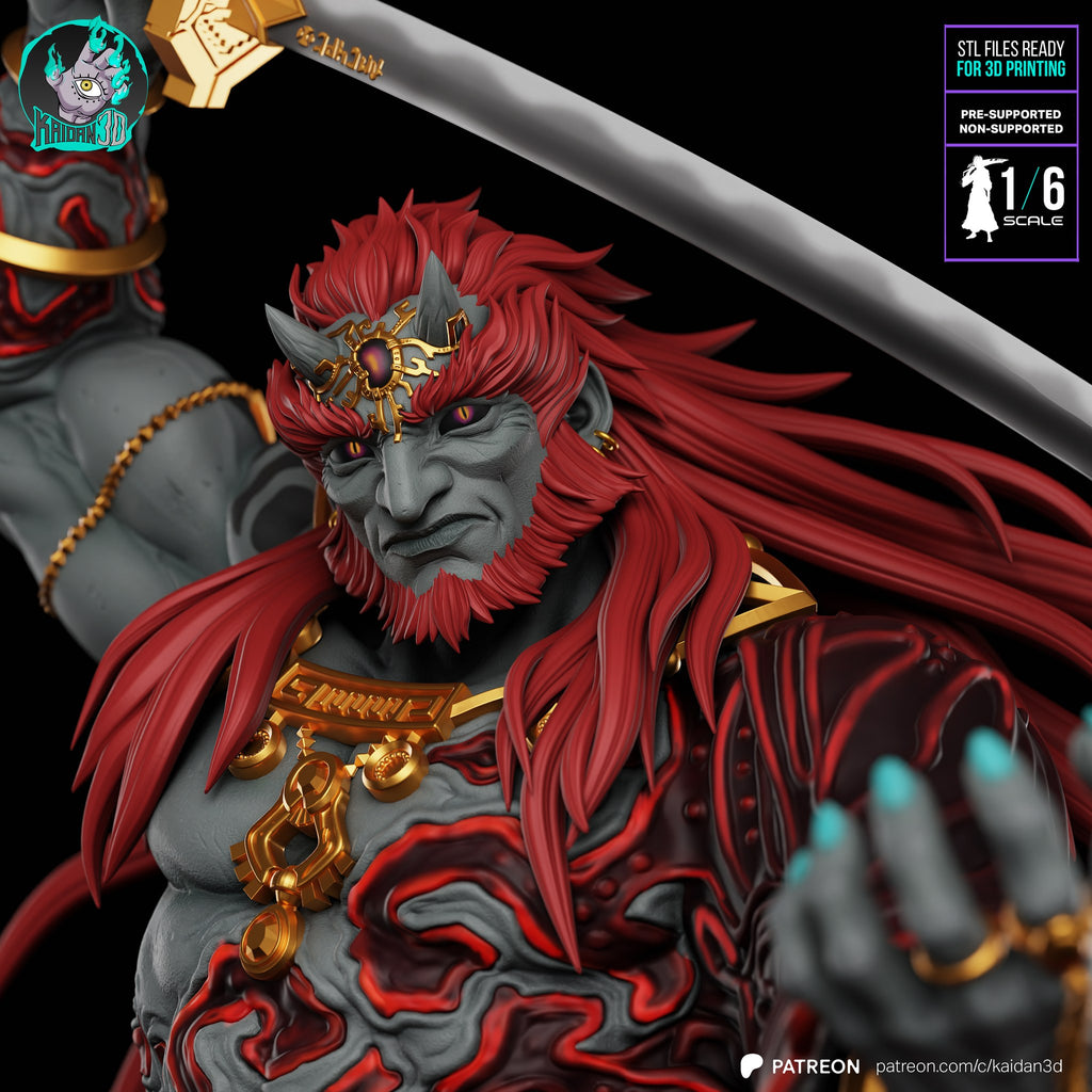 Ganondorf (The Legend of Zelda) resin figure by Kaidan 3D — studio render 6