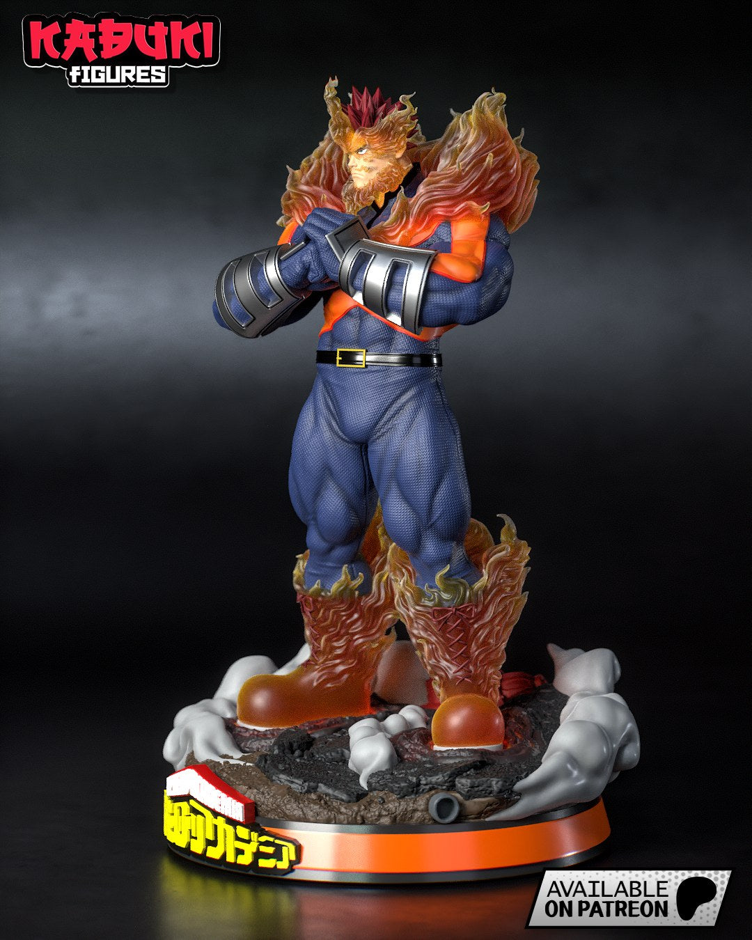 Endeavor (My Hero Academia) resin figure by Tanuki Figures — studio render 3