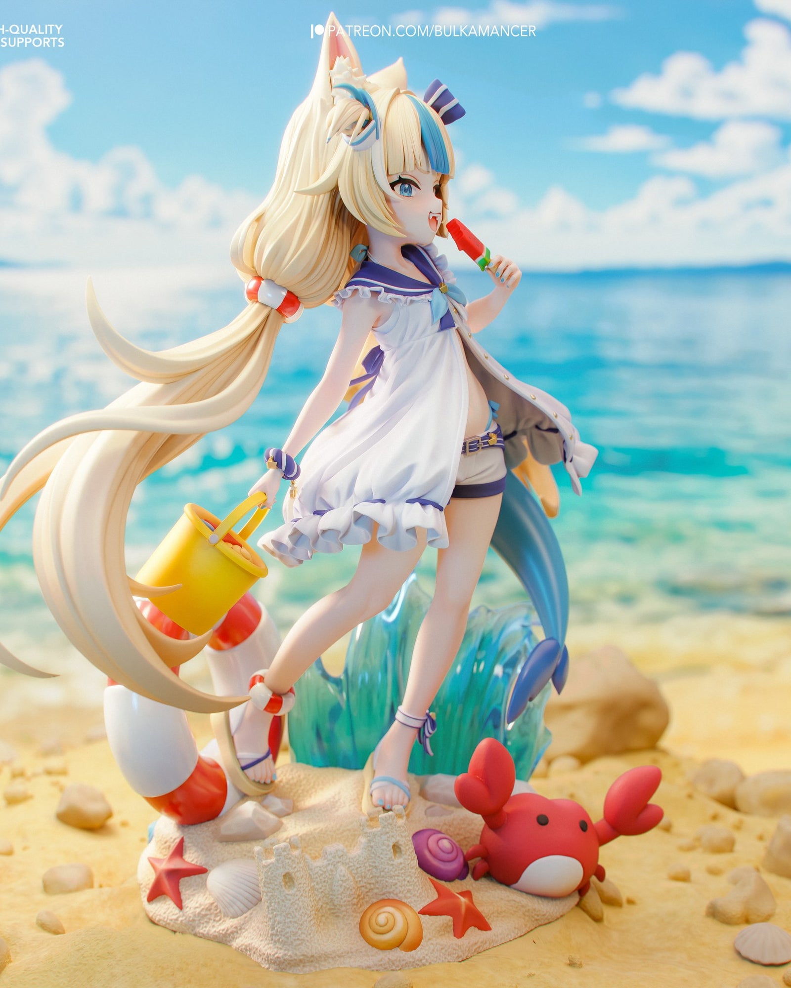 Sameko Saba (VTubers) resin figure by Bulkamancer — studio render 3